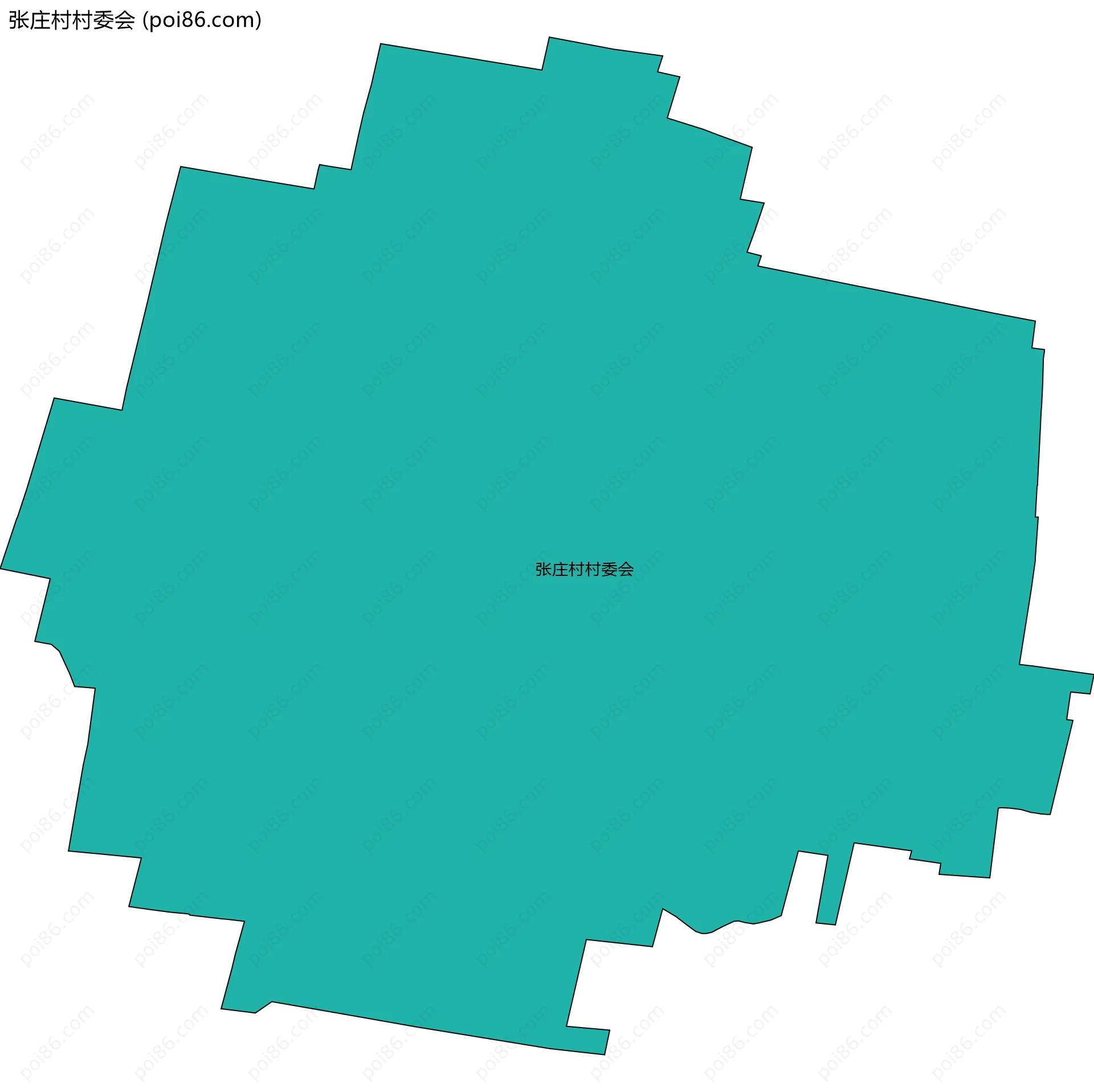 张庄村村委会边界地图