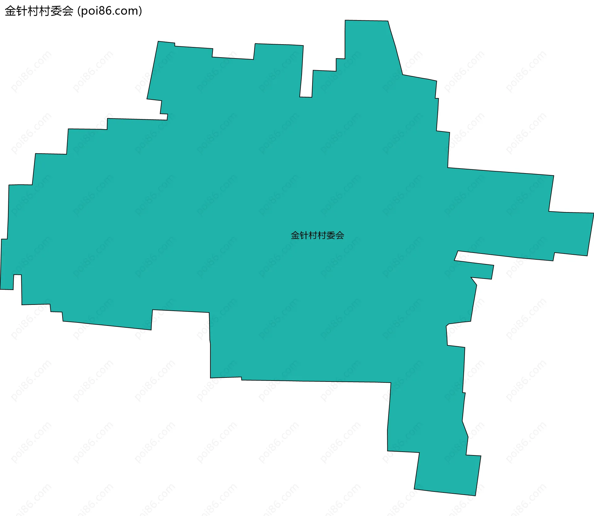 金针村村委会边界地图