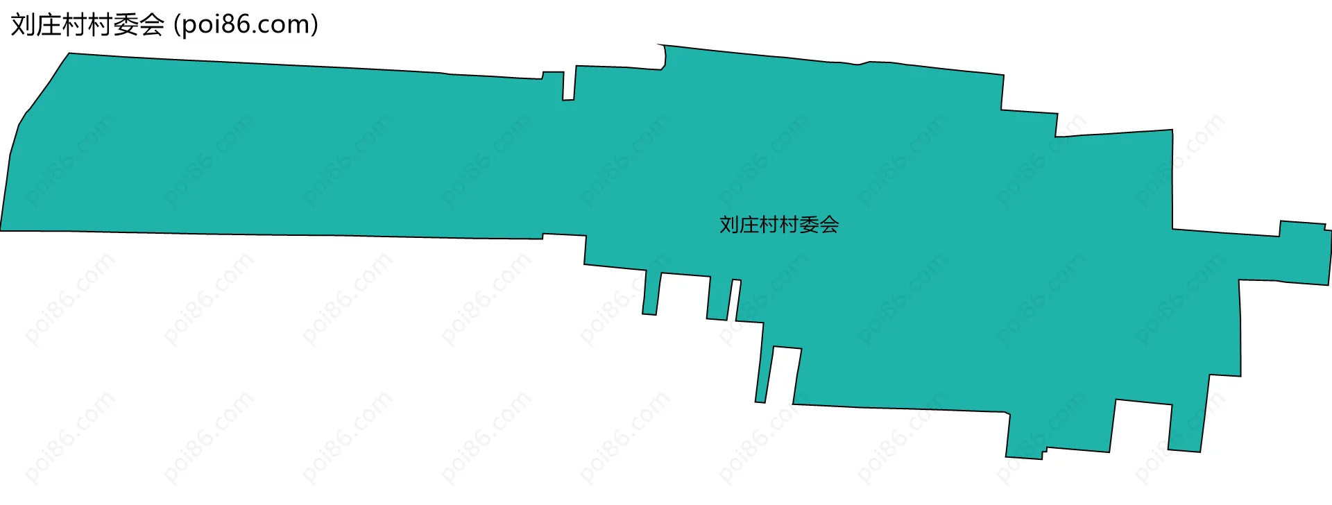 刘庄村村委会边界地图
