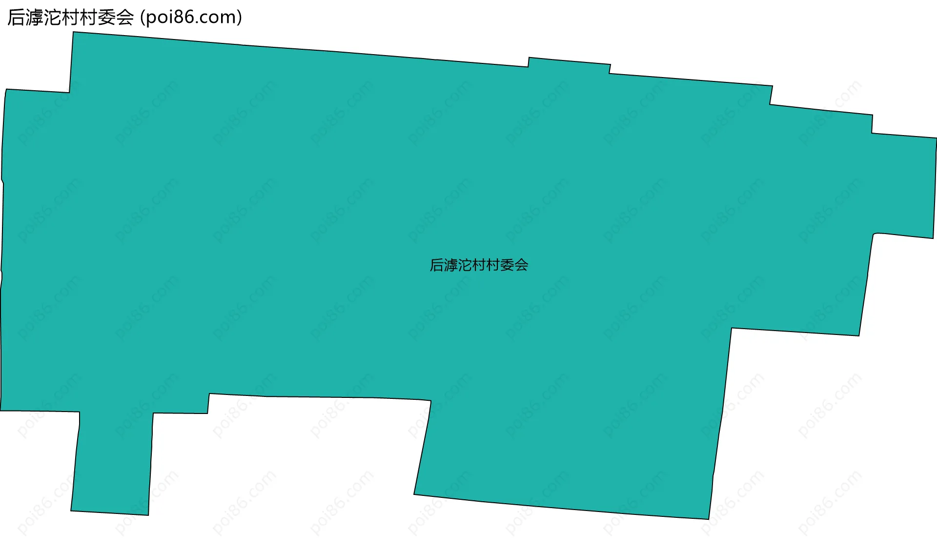 后滹沱村村委会边界地图