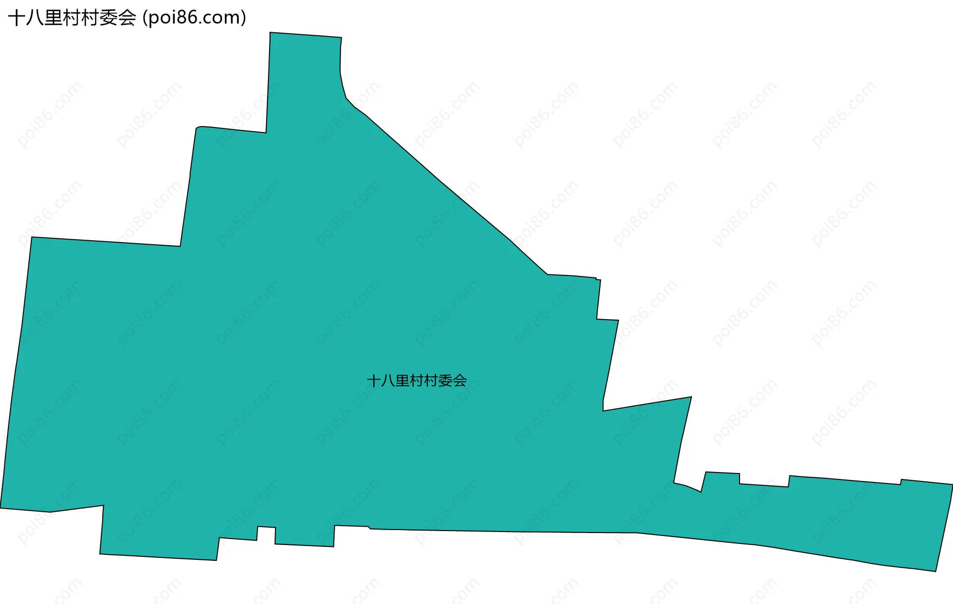 十八里村村委会边界地图