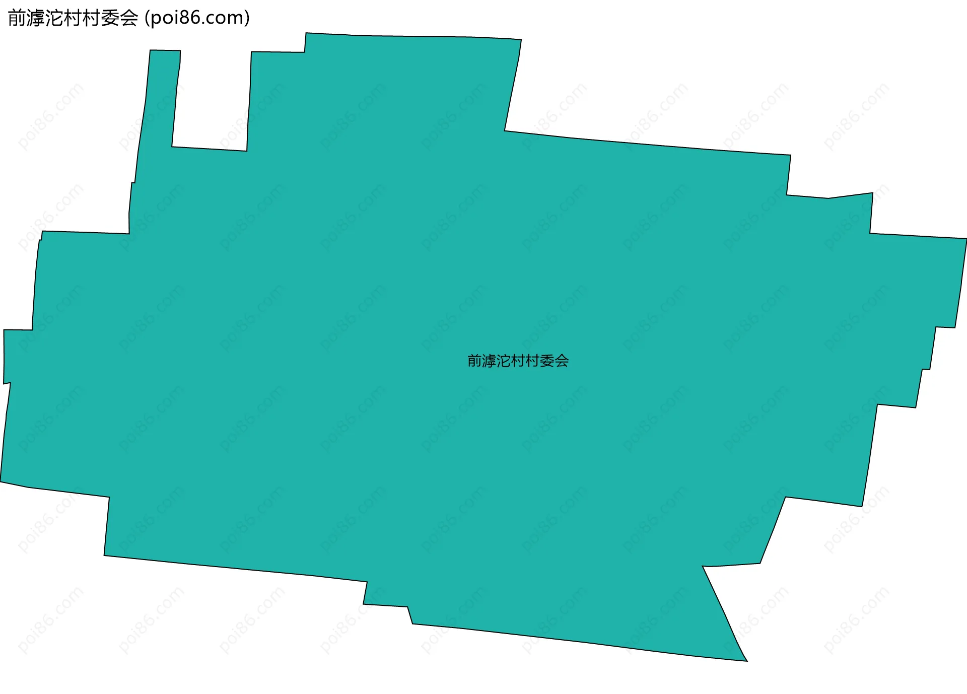 前滹沱村村委会边界地图