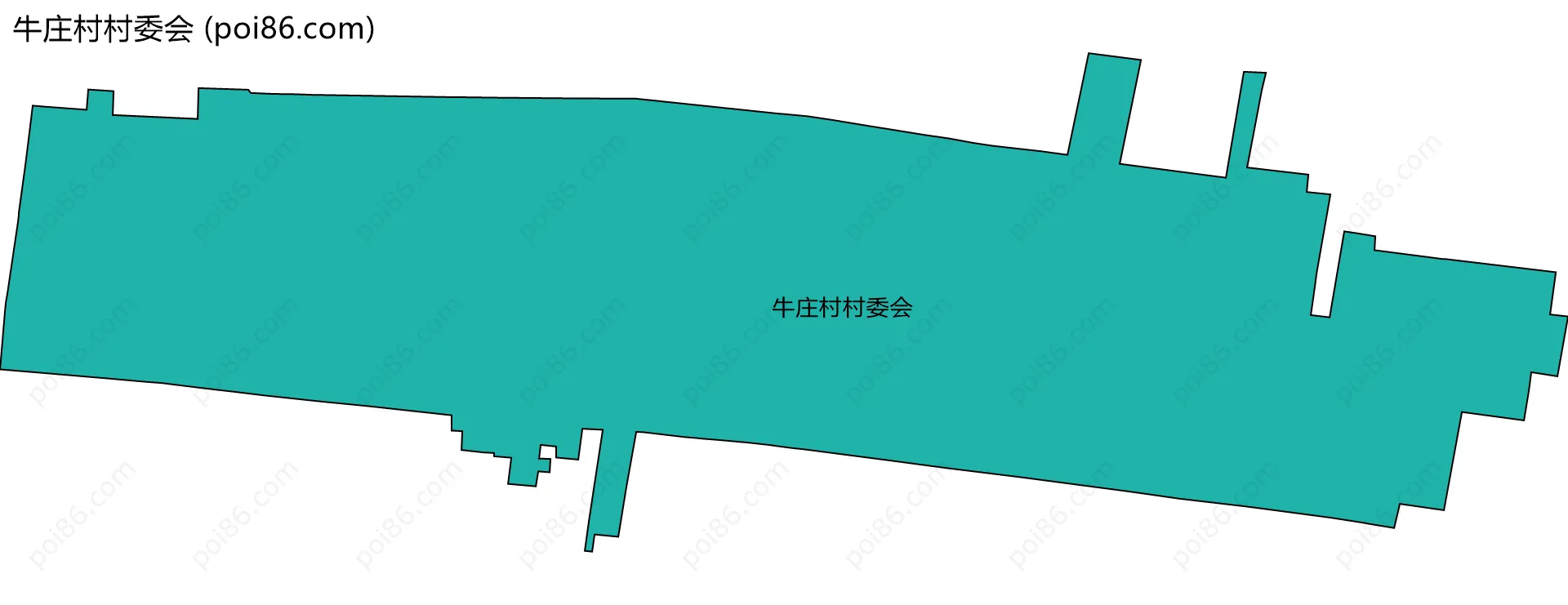 牛庄村村委会边界地图