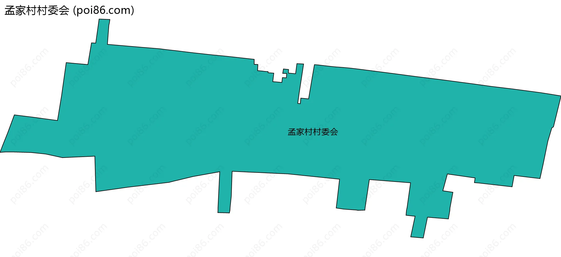 孟家村村委会边界地图