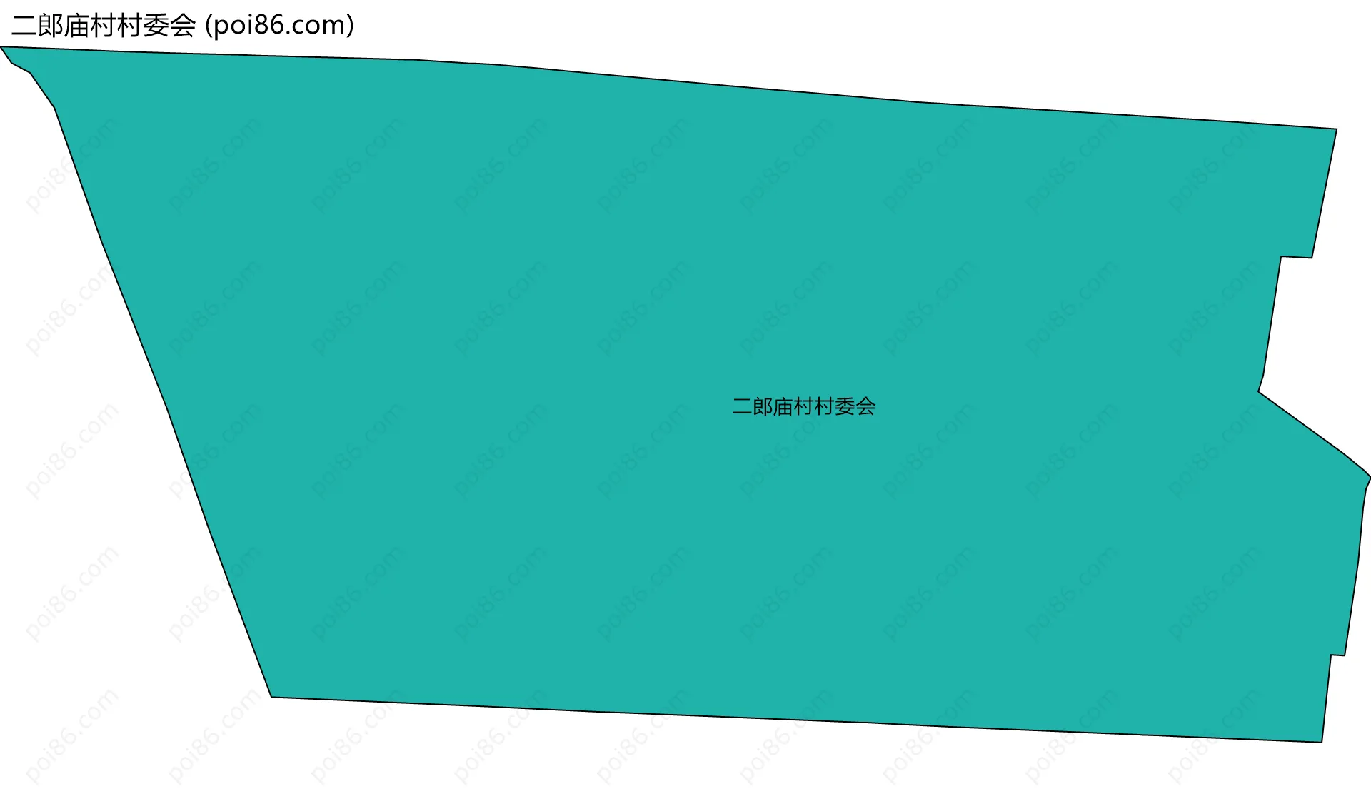 二郎庙村村委会边界地图