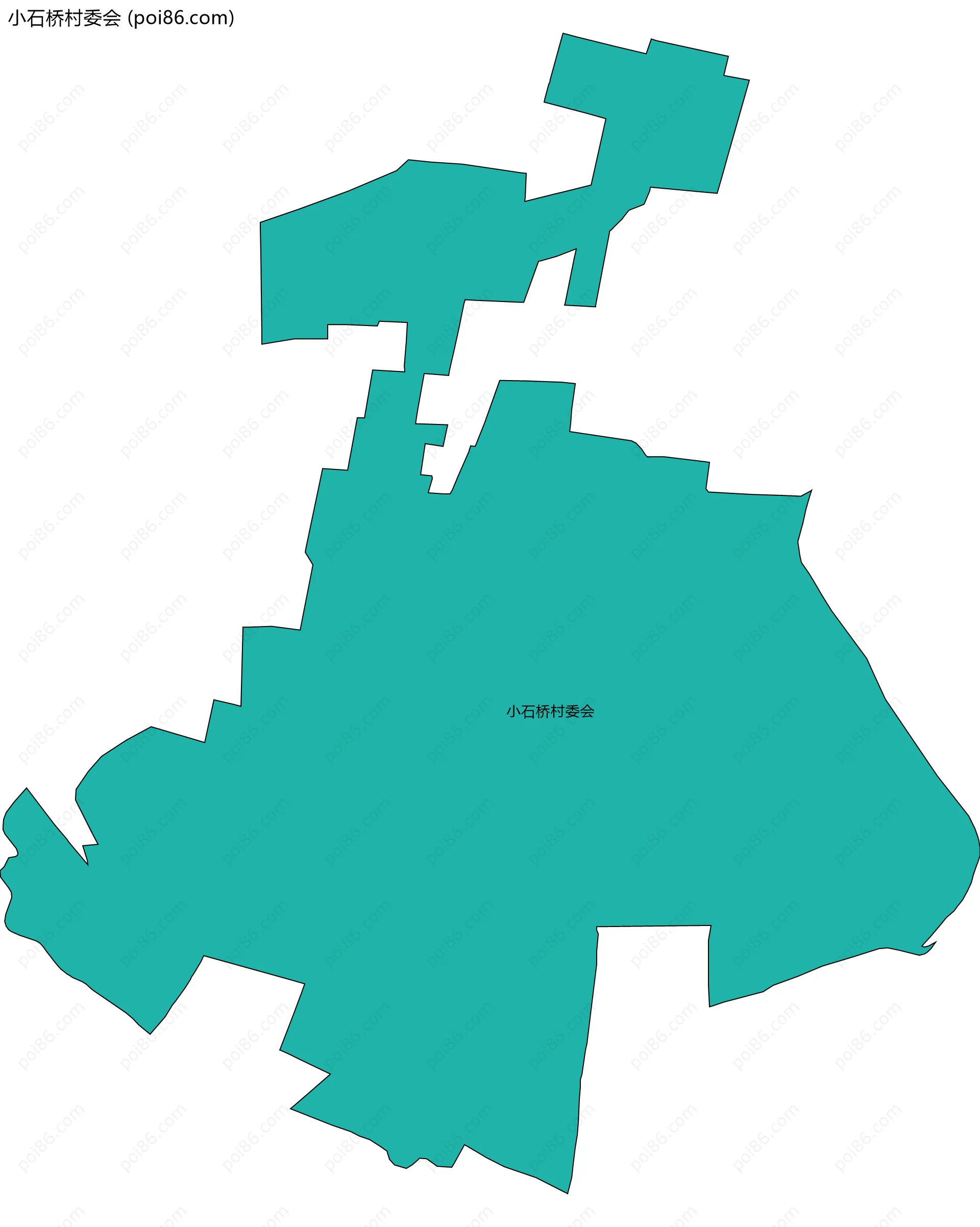 小石桥村委会边界地图