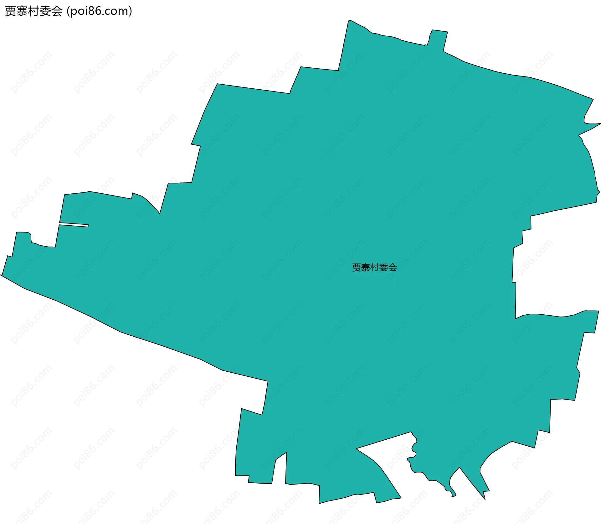 贾寨村委会边界地图