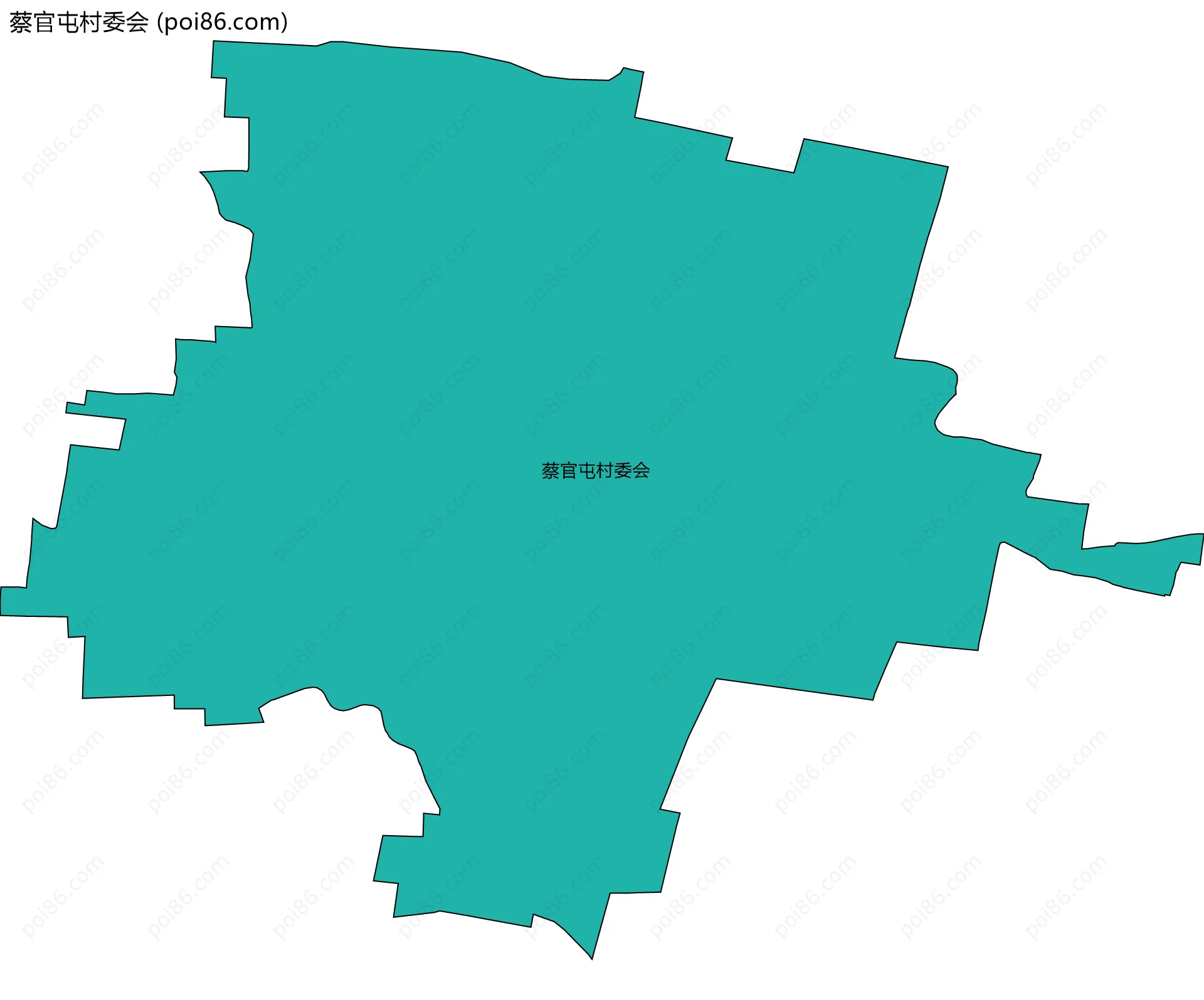 蔡官屯村委会边界地图