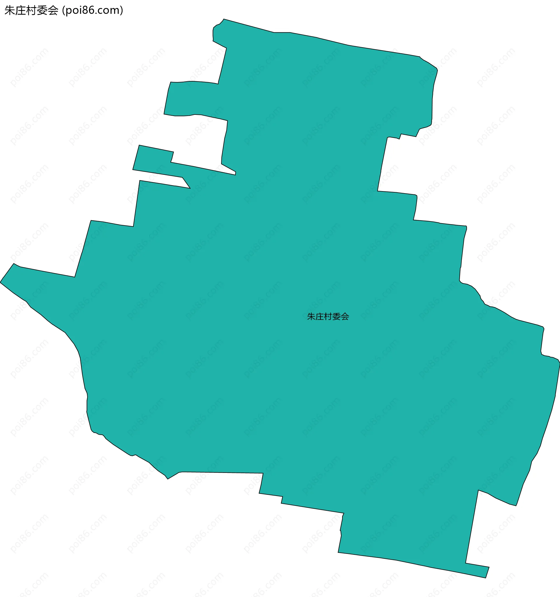 朱庄村委会边界地图