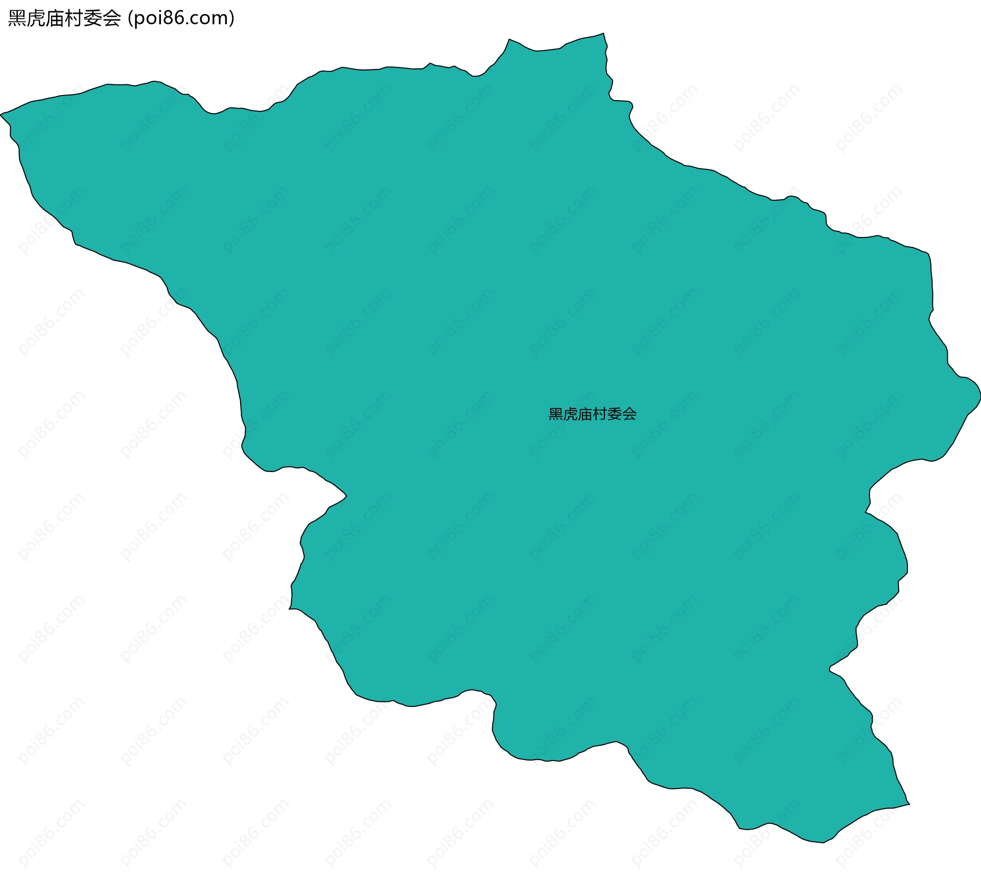 黑虎庙村委会边界地图