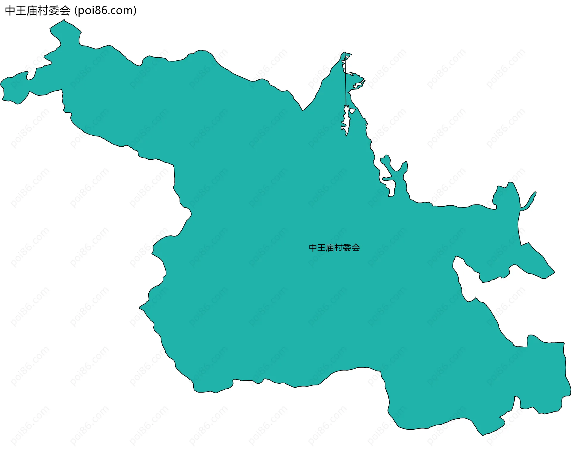 中王庙村委会边界地图