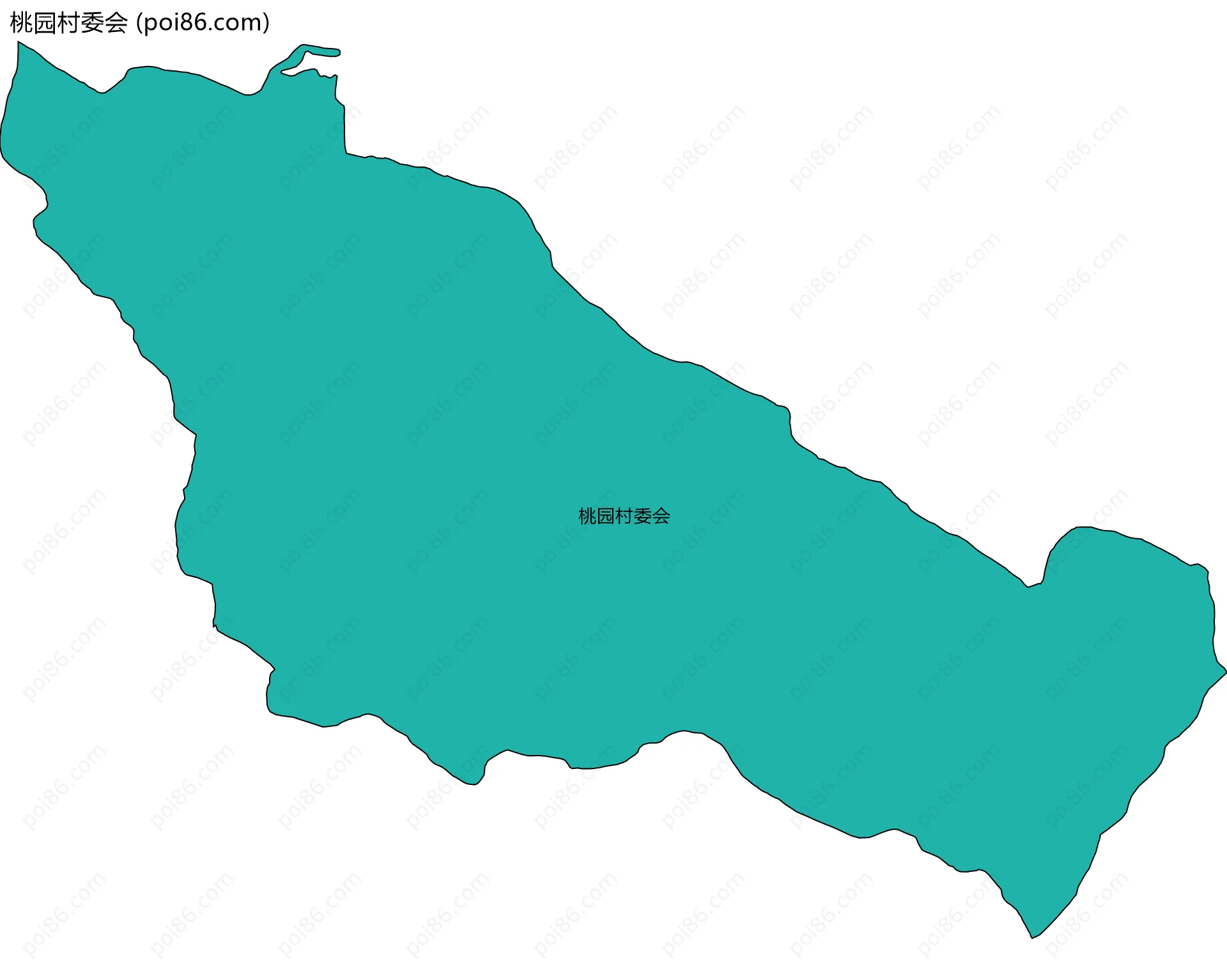 桃园村委会边界地图