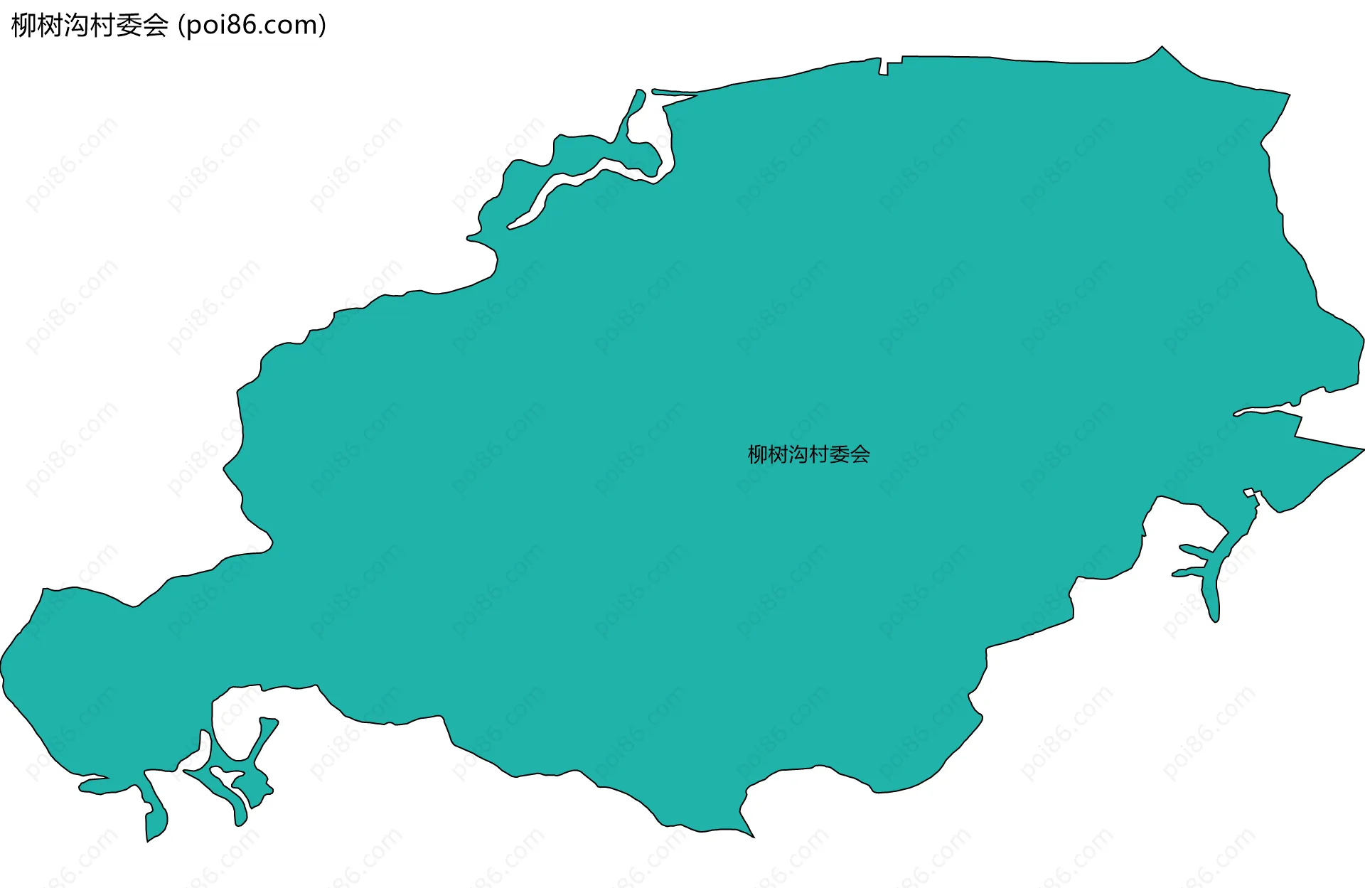 柳树沟村委会边界地图
