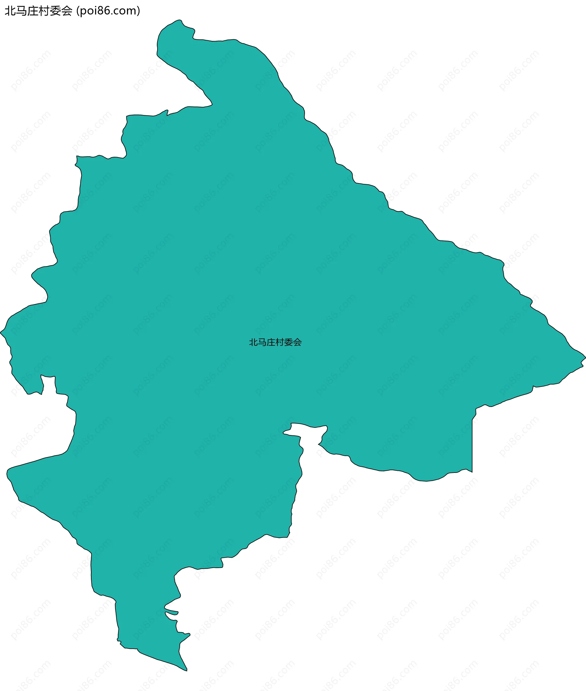 北马庄村委会边界地图