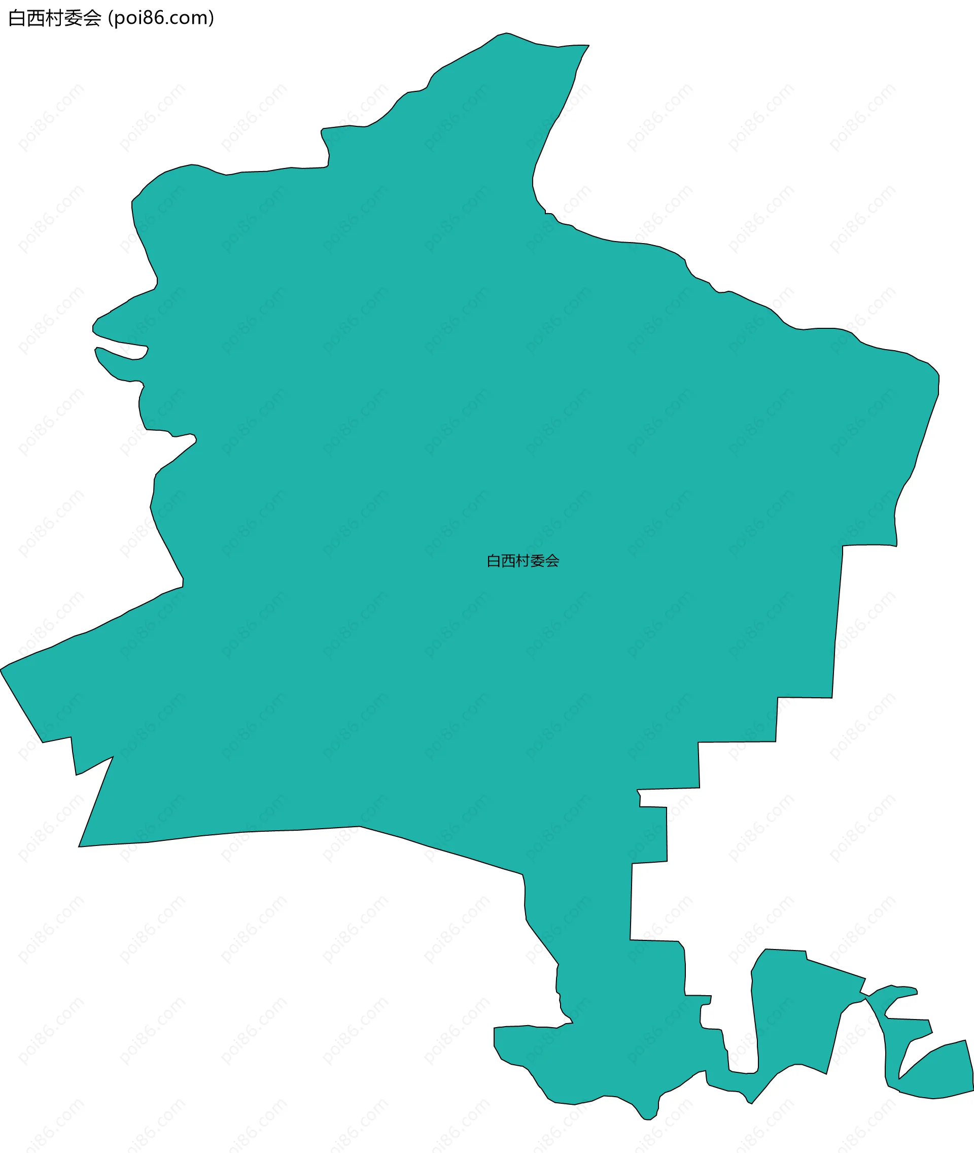 白西村委会边界地图