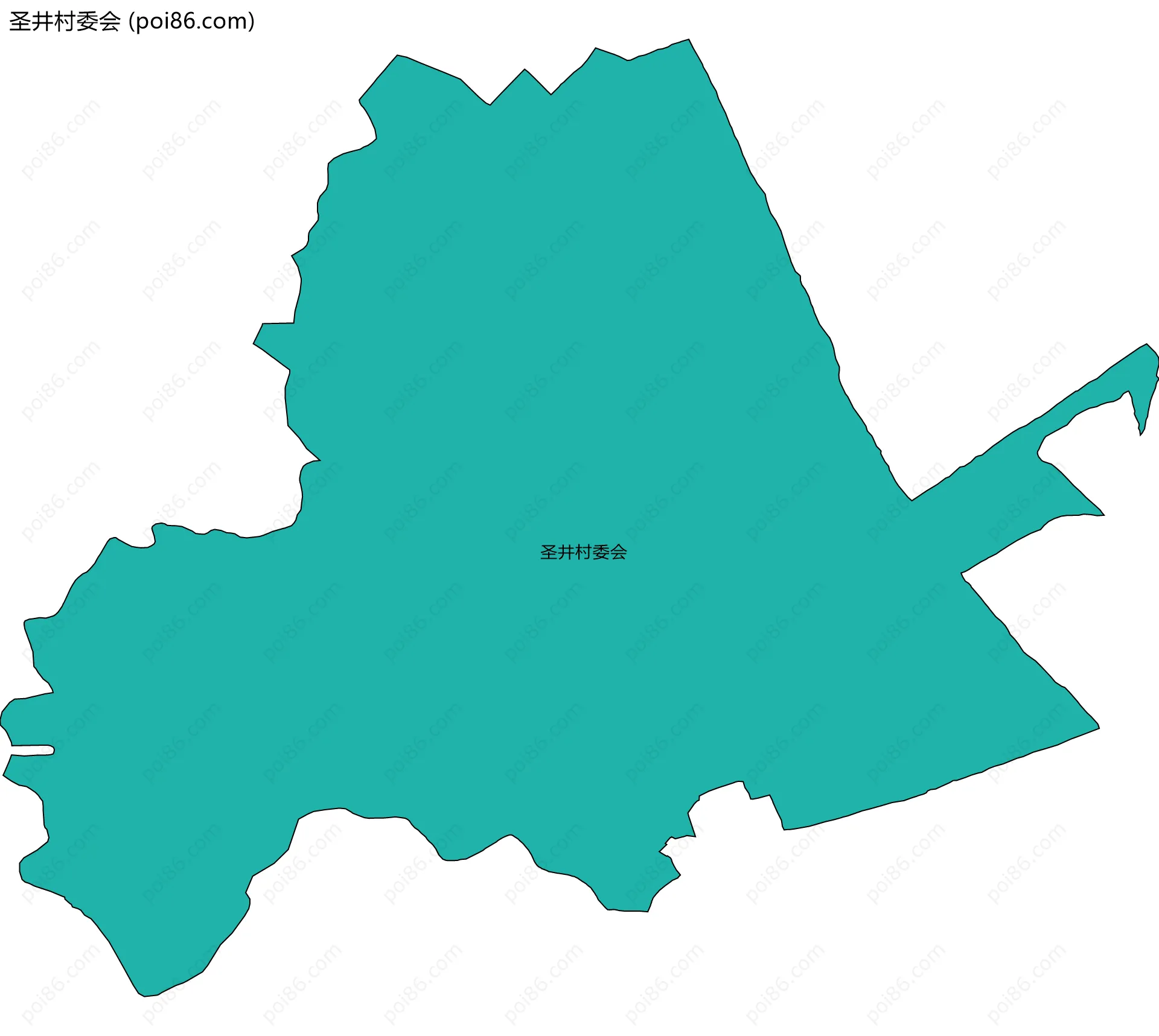 圣井村委会边界地图