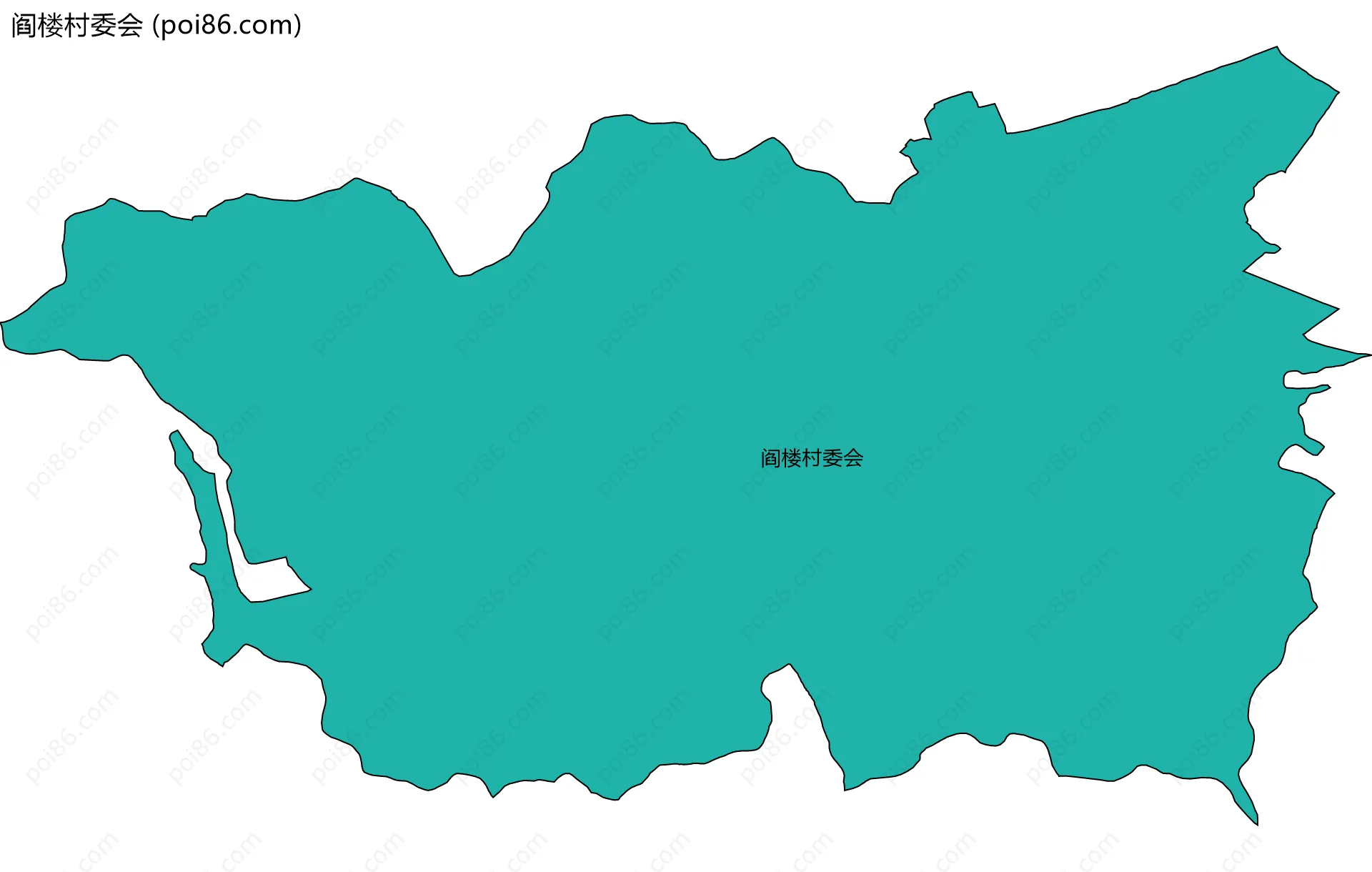阎楼村委会边界地图