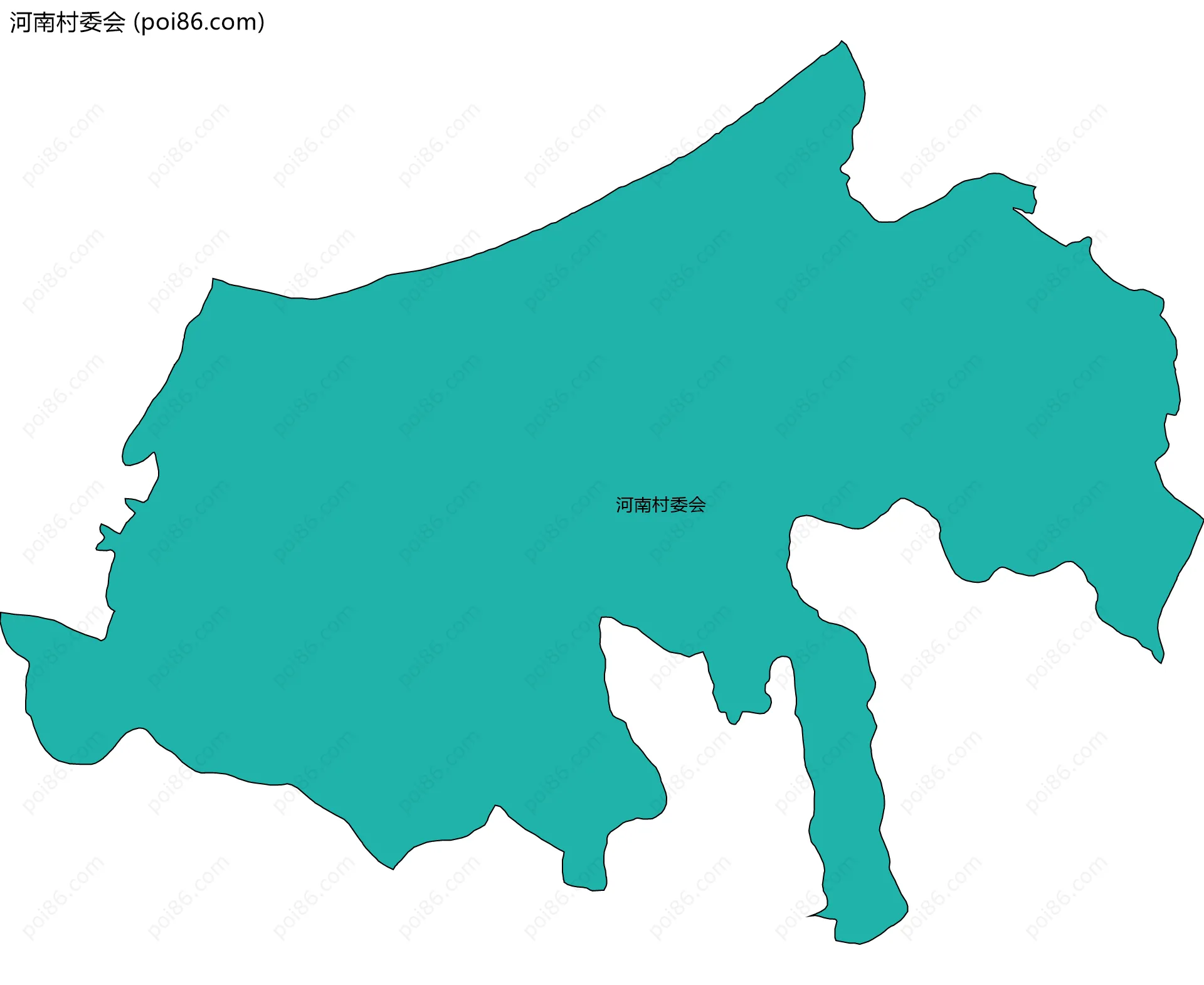 河南村委会边界地图