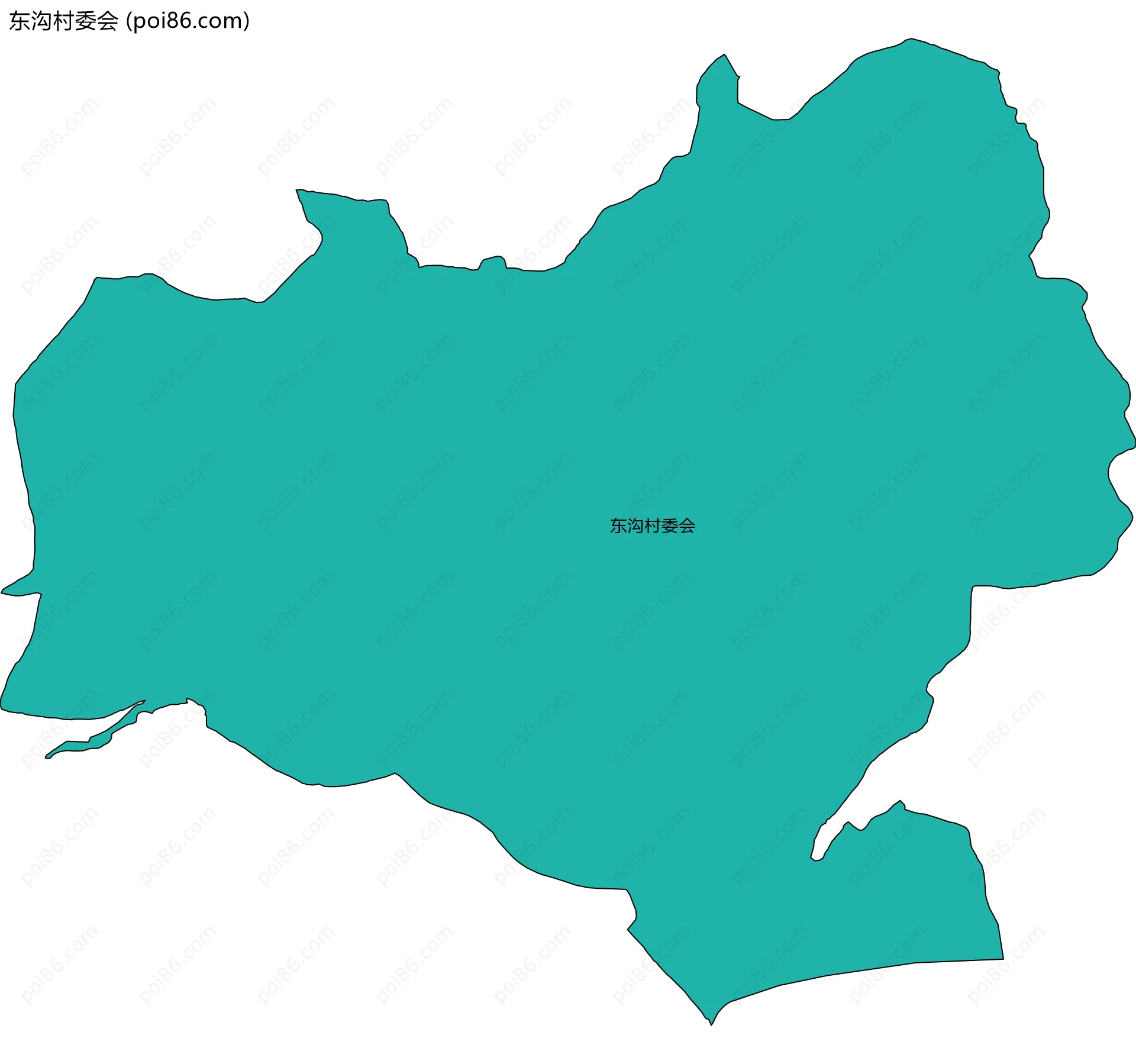 东沟村委会边界地图