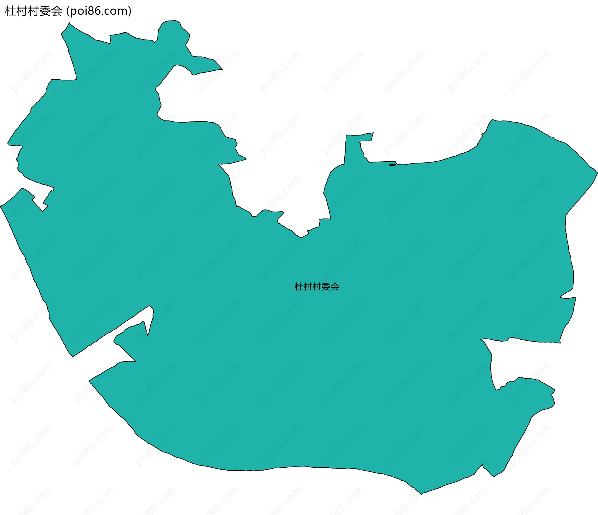 杜村村委会边界地图