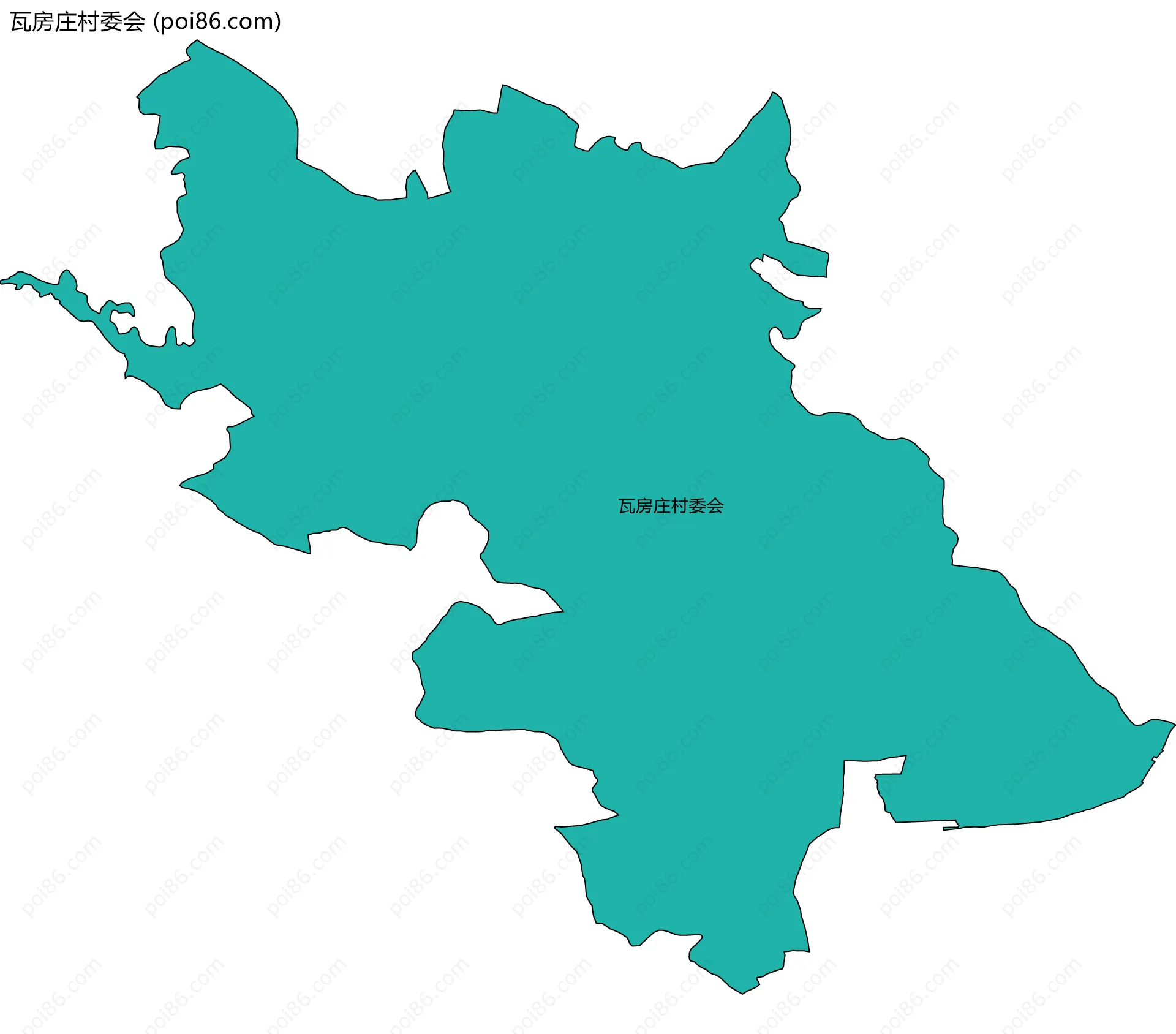 瓦房庄村委会边界地图