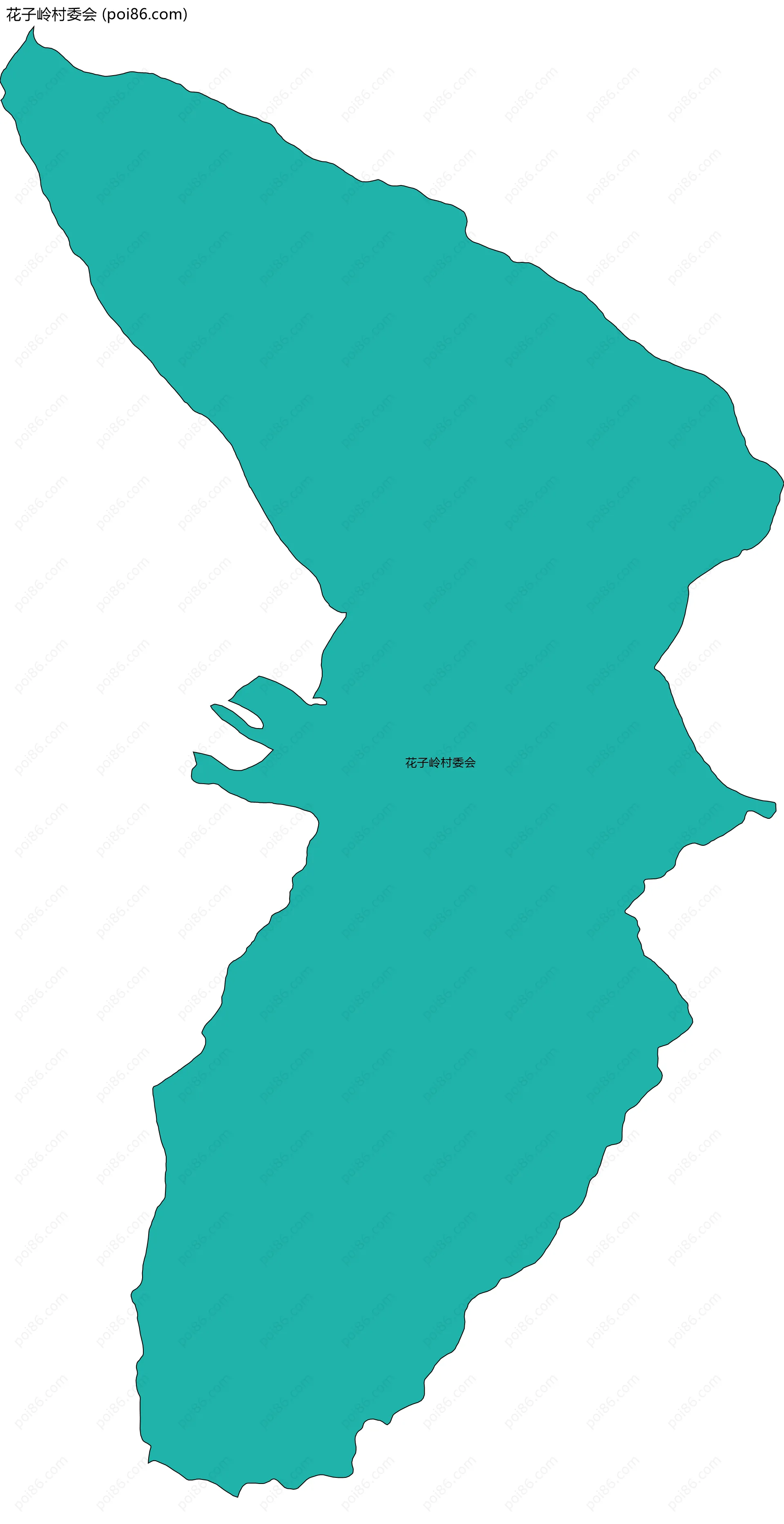 花子岭村委会边界地图