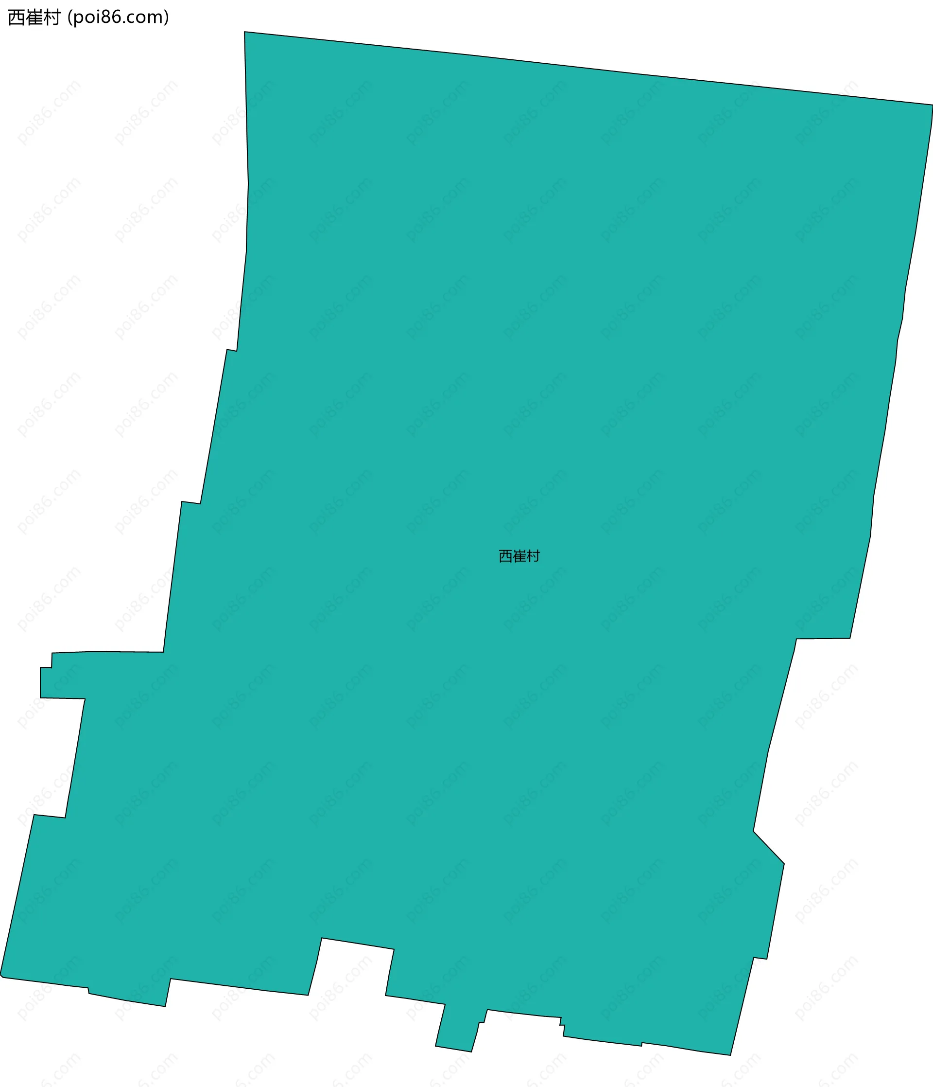 西崔村边界地图