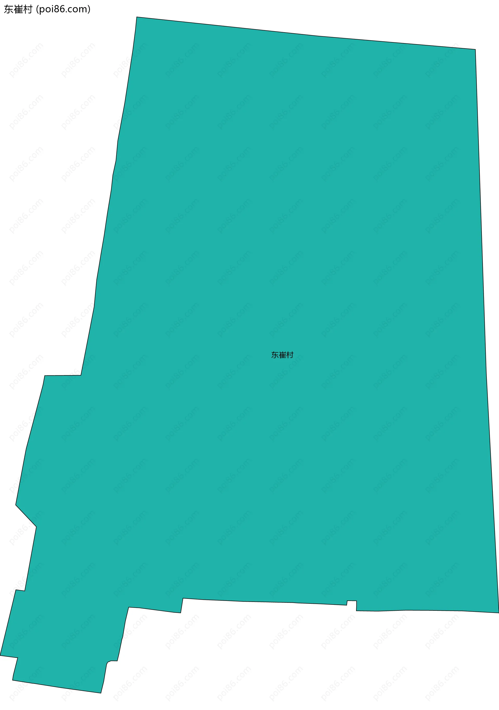 东崔村边界地图