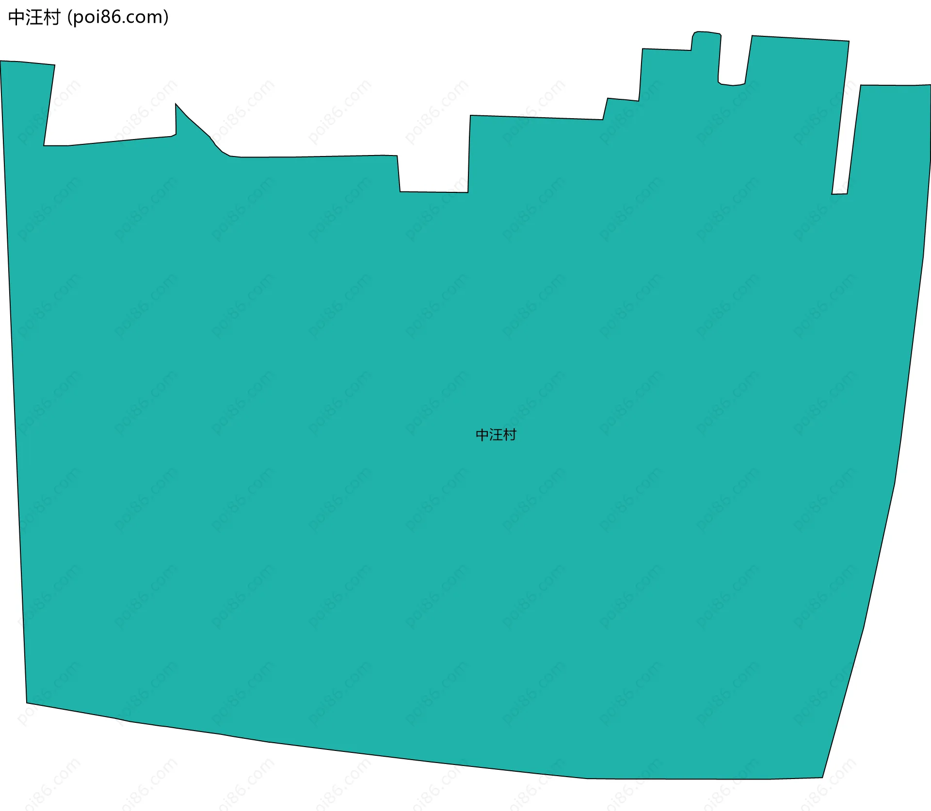 中汪村边界地图