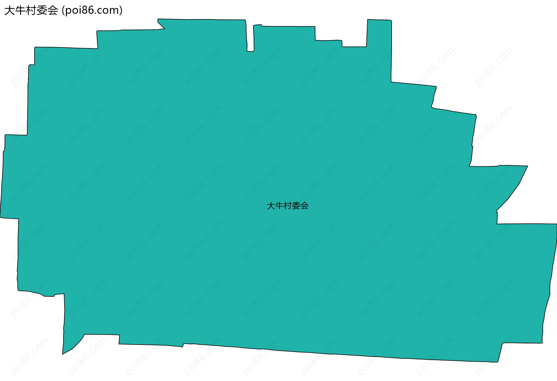 大牛村委会边界地图