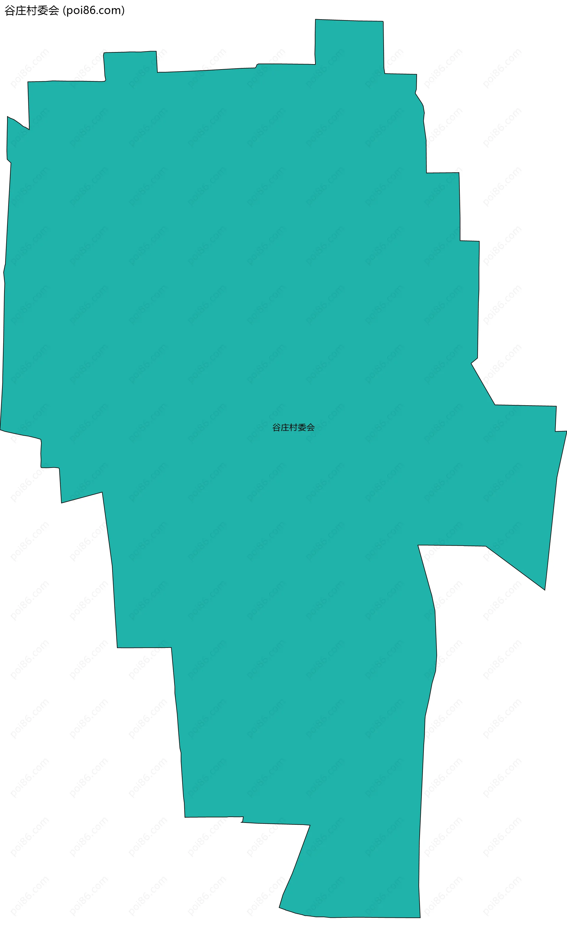 谷庄村委会边界地图