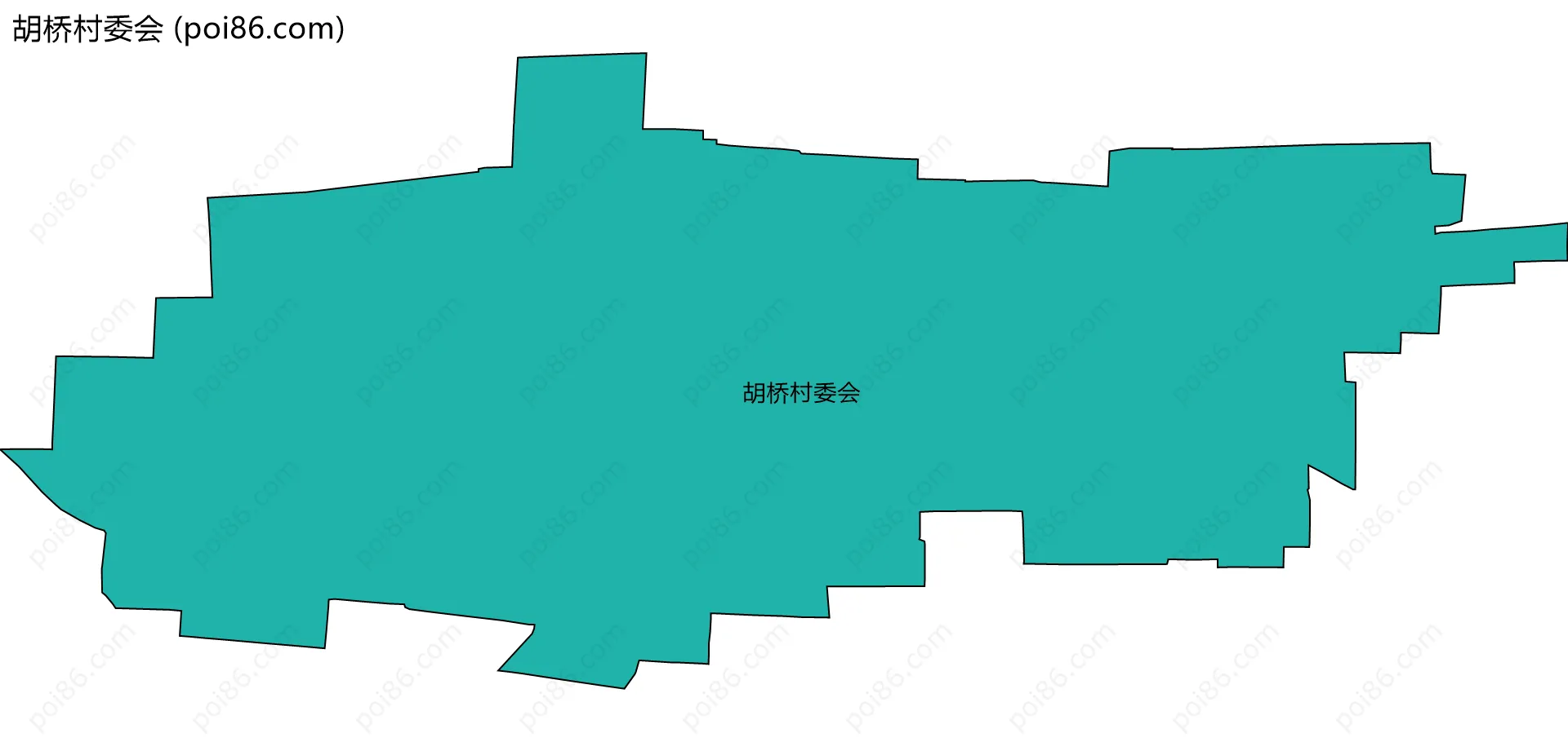 胡桥村委会边界地图