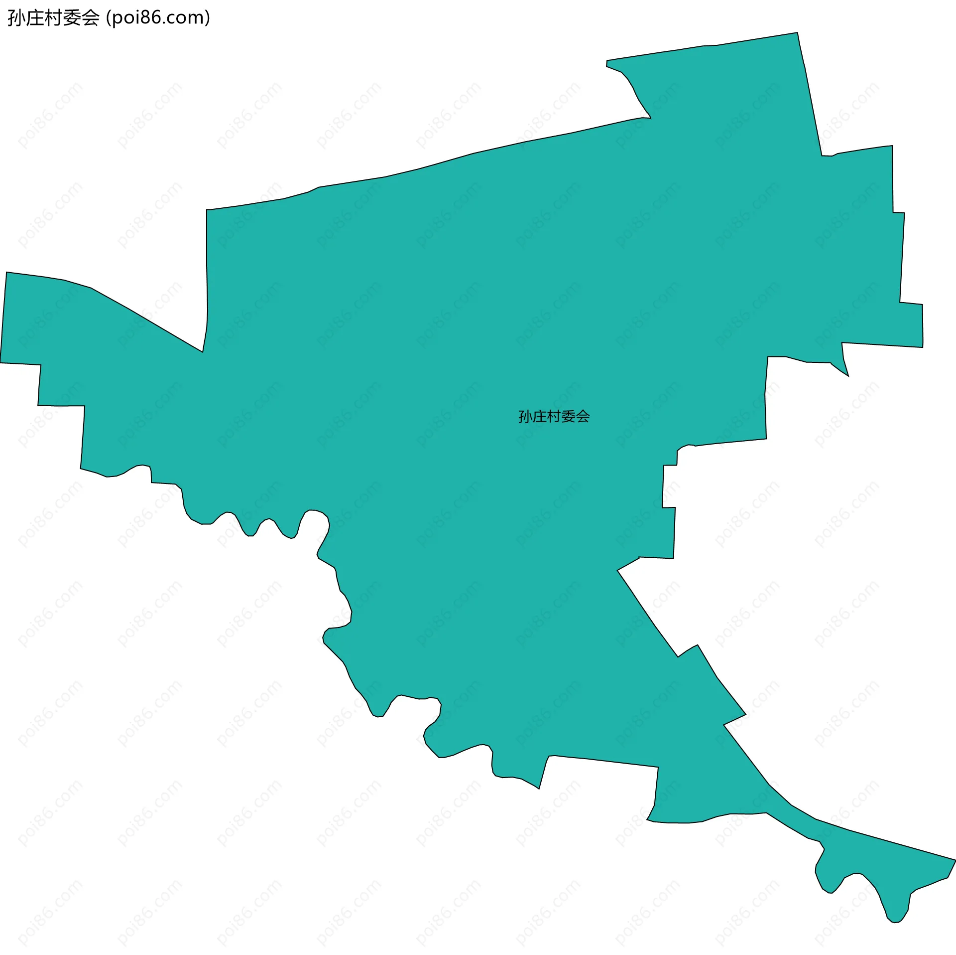 孙庄村委会边界地图