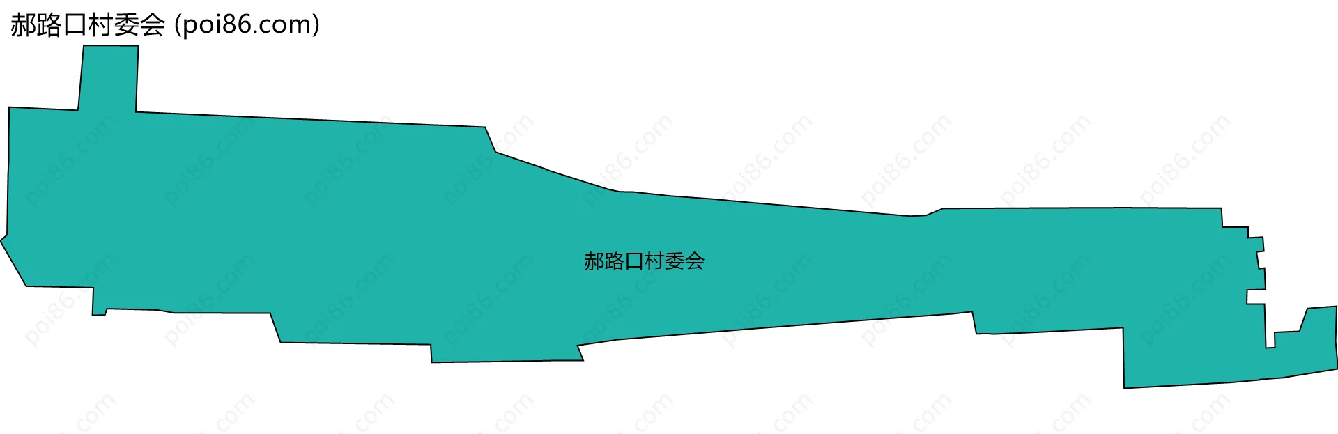 郝路口村委会边界地图