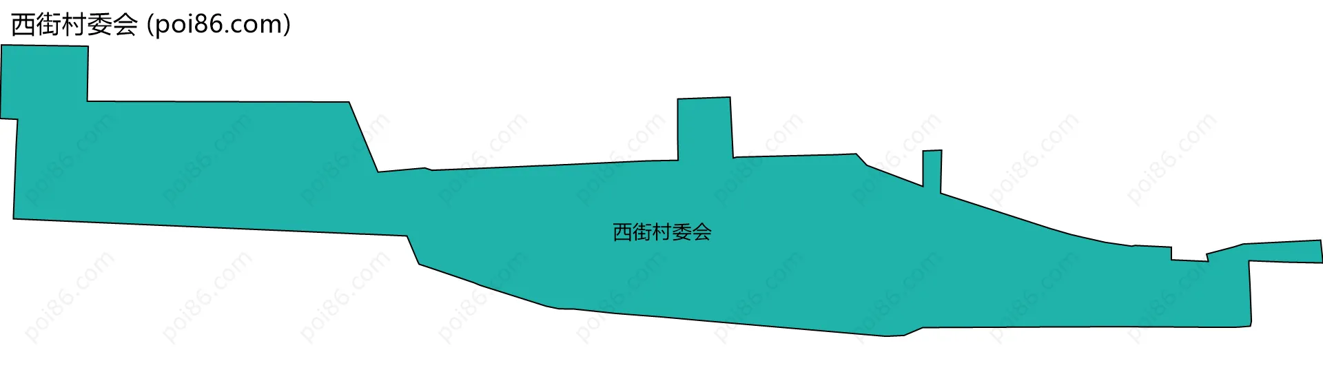 西街村委会边界地图
