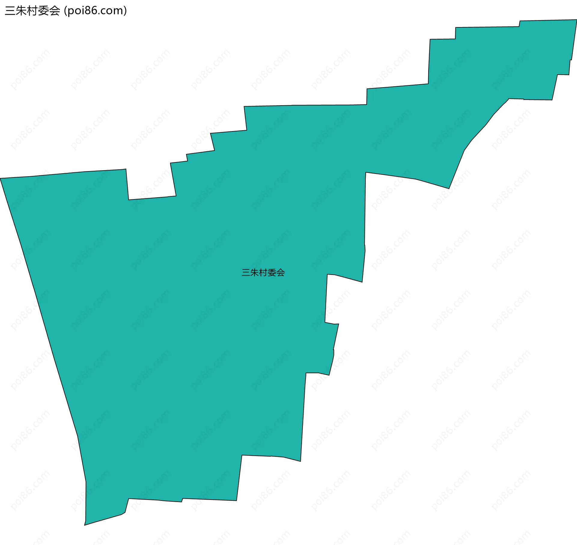 三朱村委会边界地图