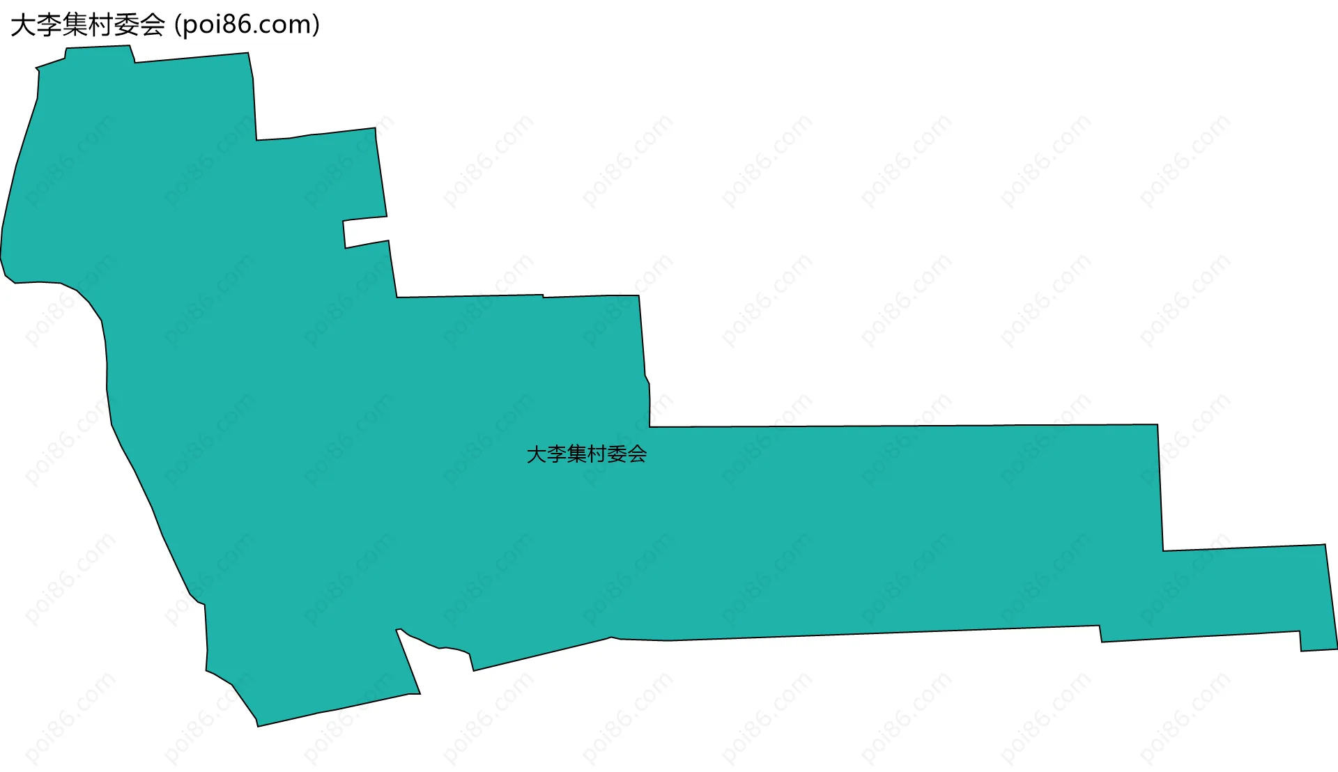 大李集村委会边界地图
