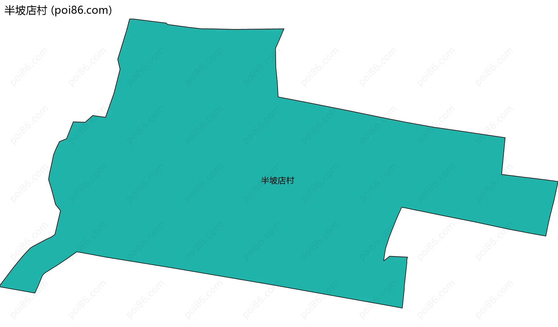 半坡店村边界地图