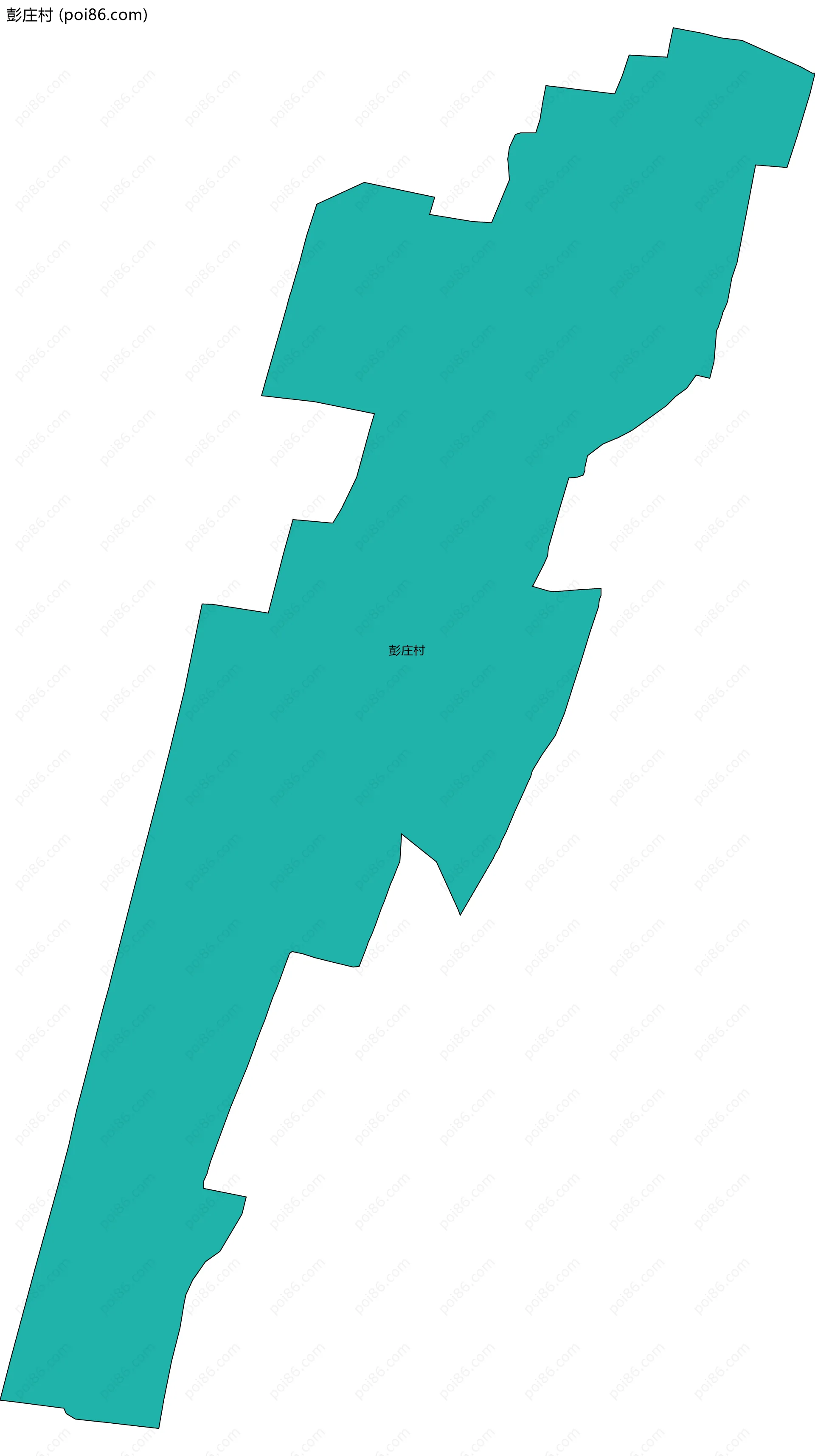 彭庄村边界地图