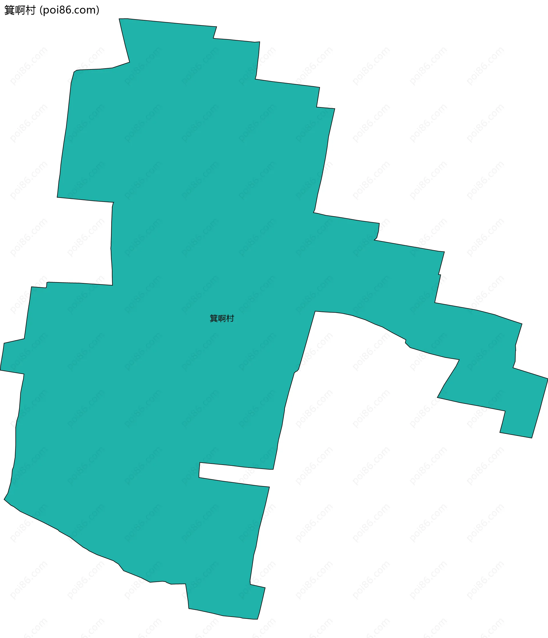 箕啊村边界地图