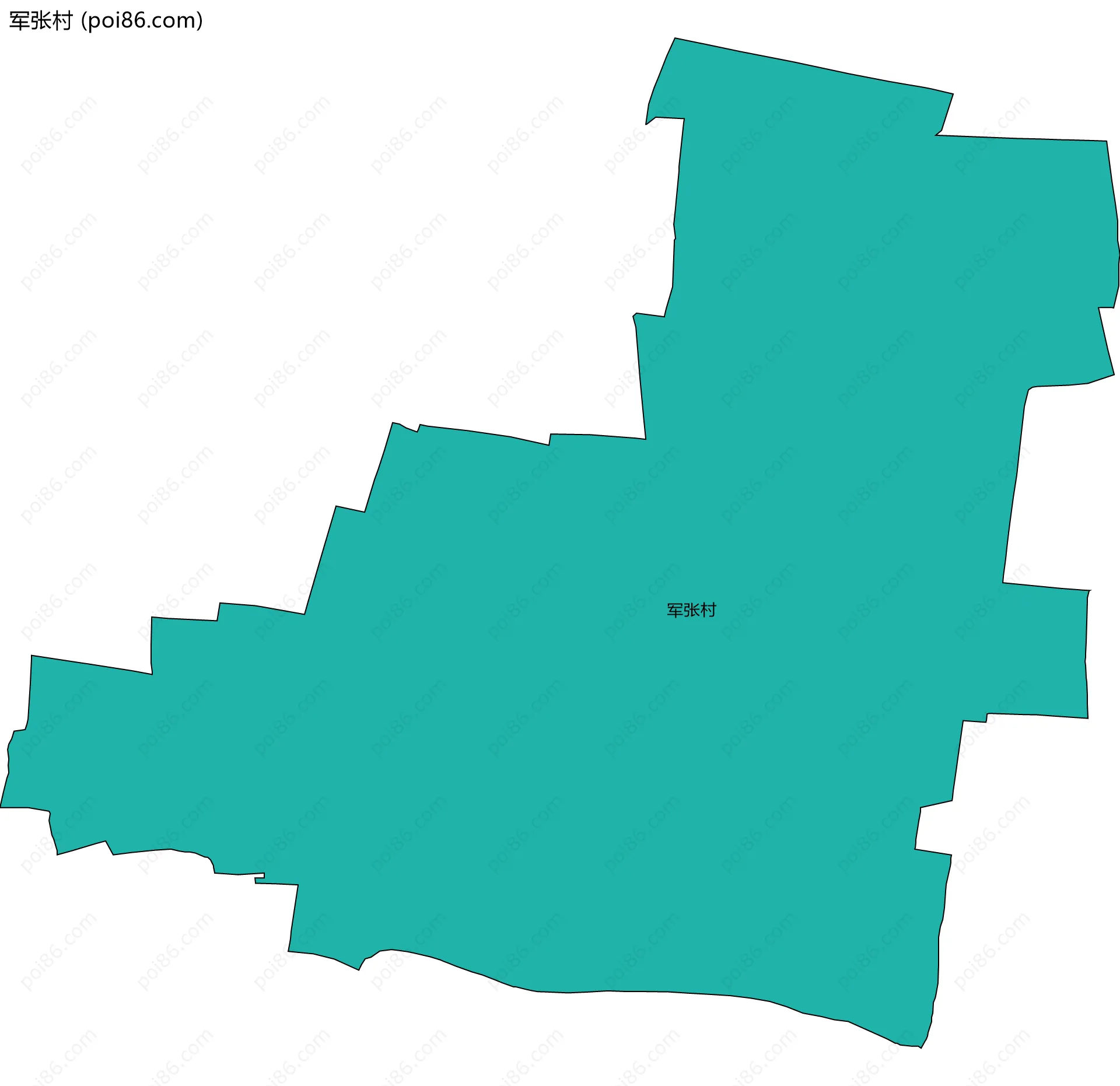 军张村边界地图
