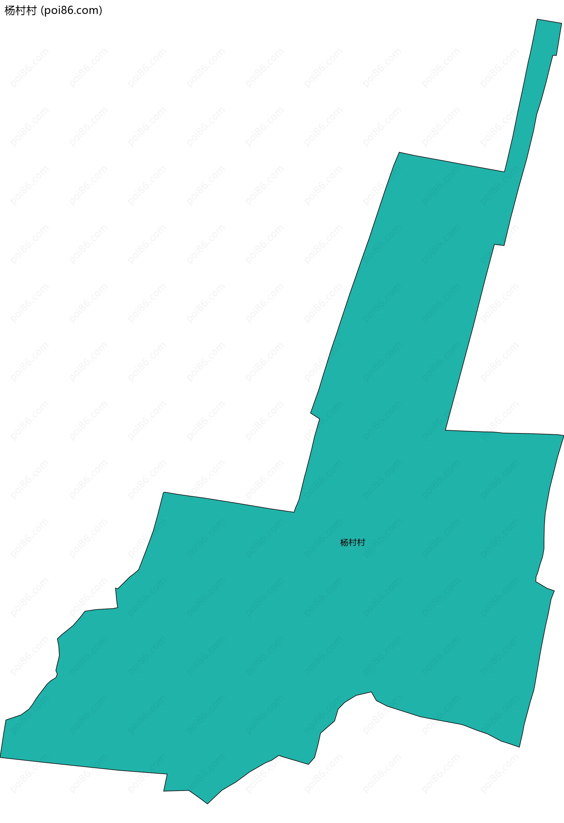 杨村村边界地图