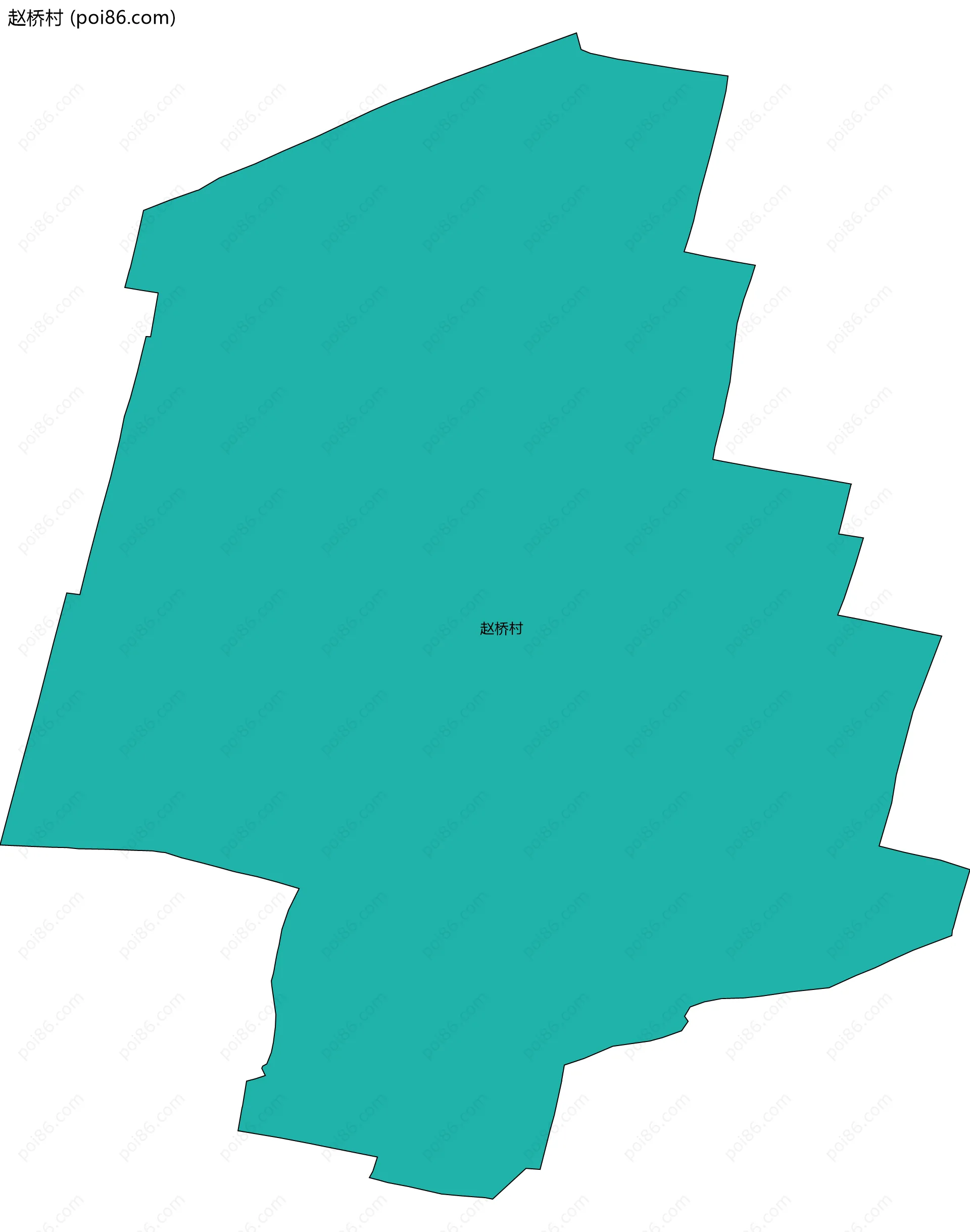 赵桥村边界地图