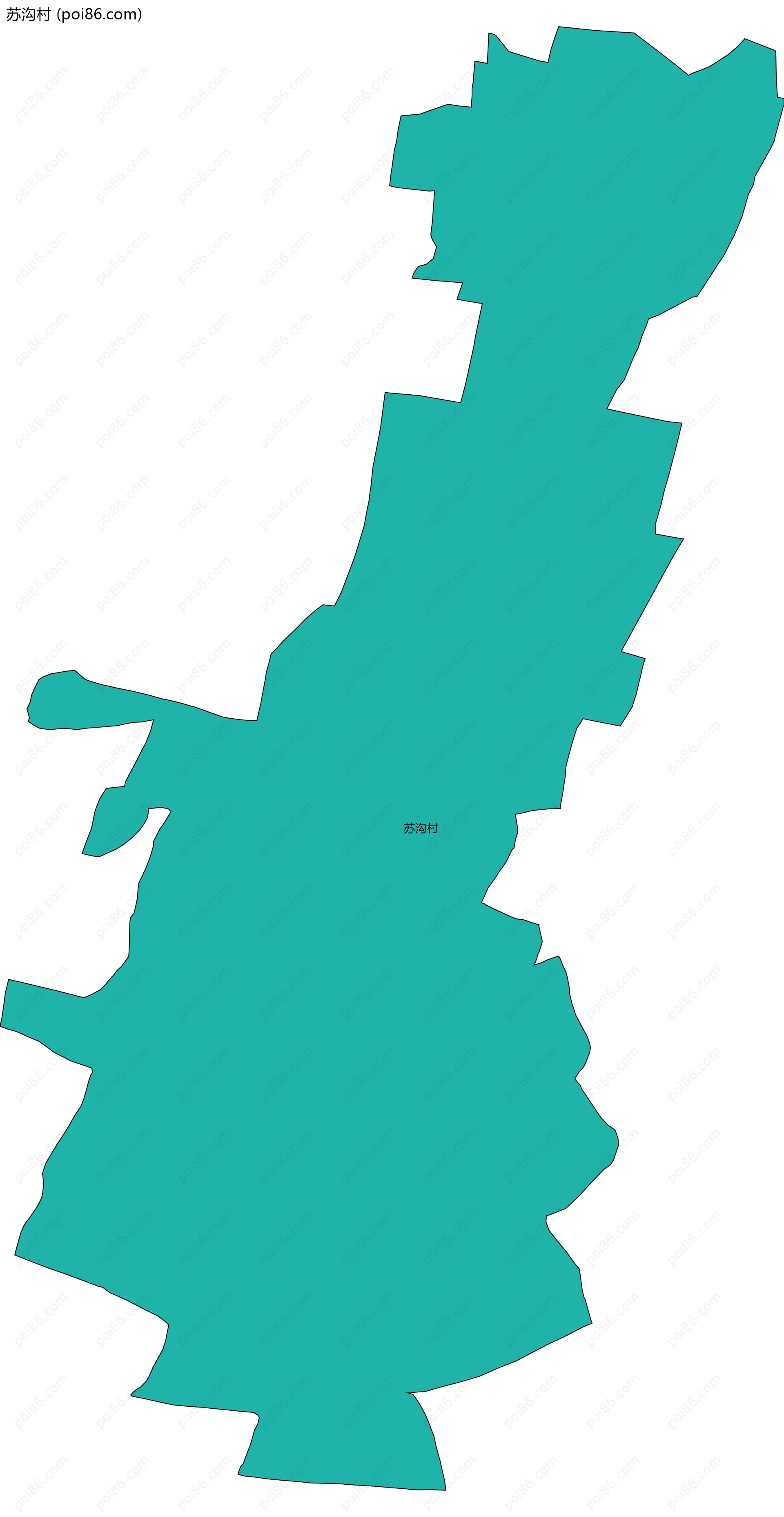 苏沟村边界地图