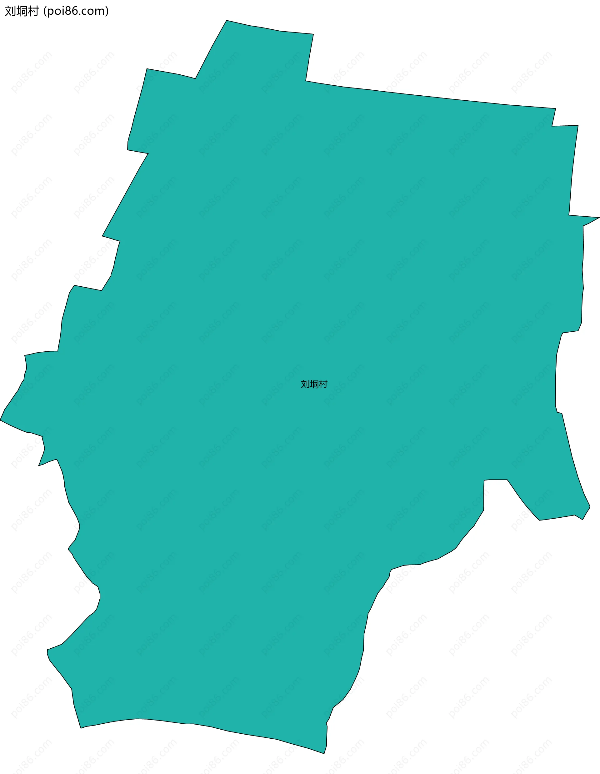 刘垌村边界地图