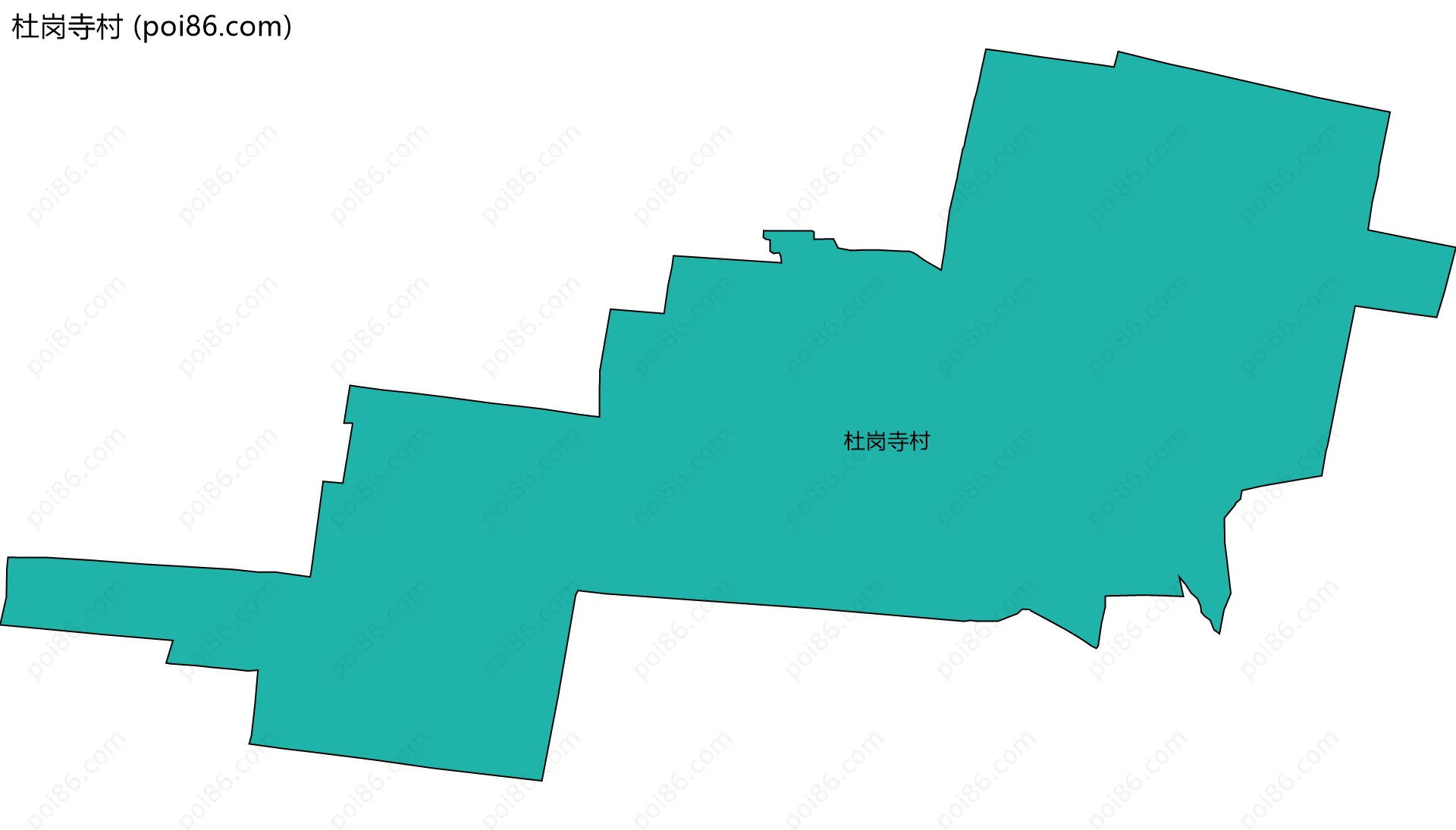 杜岗寺村边界地图