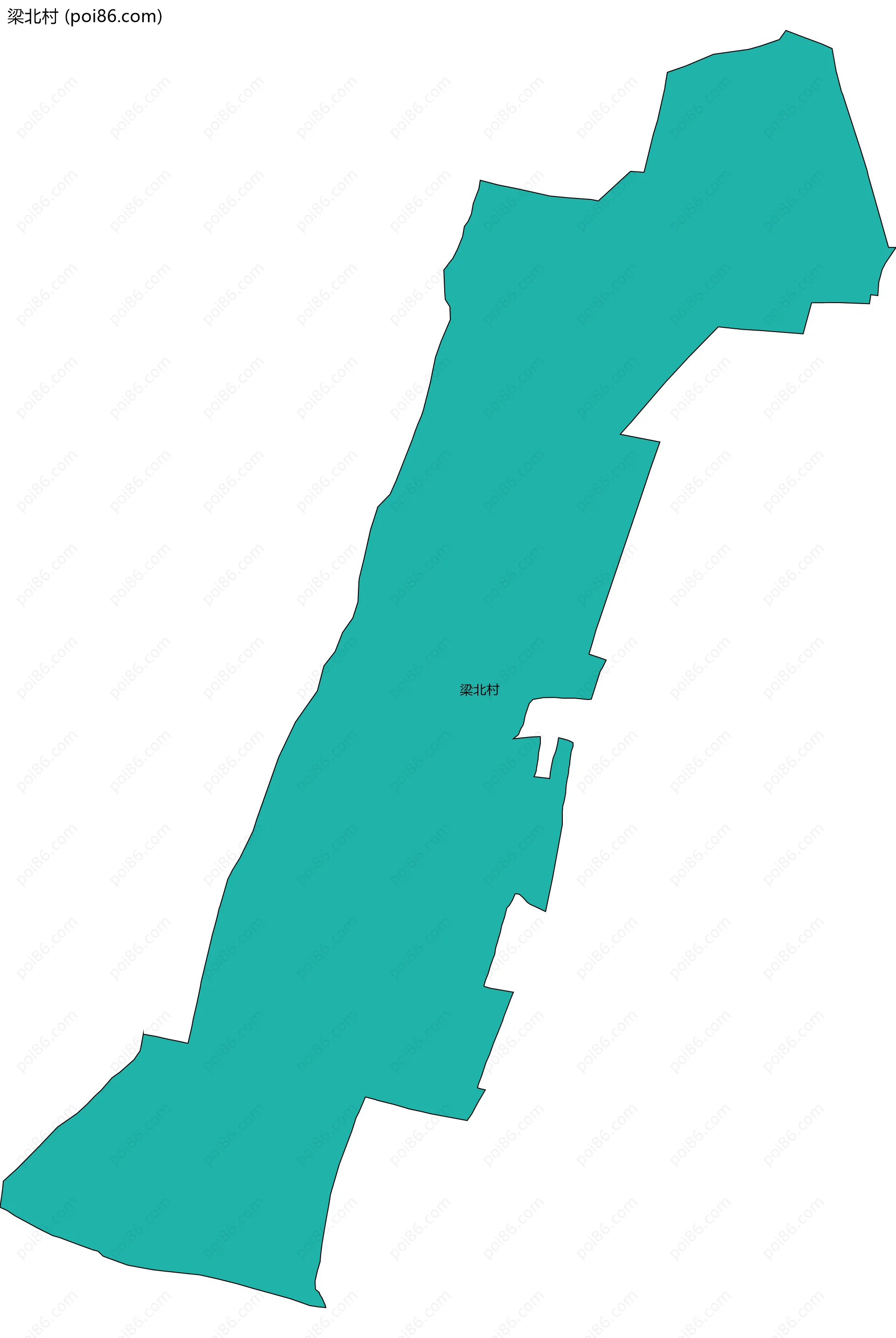 梁北村边界地图