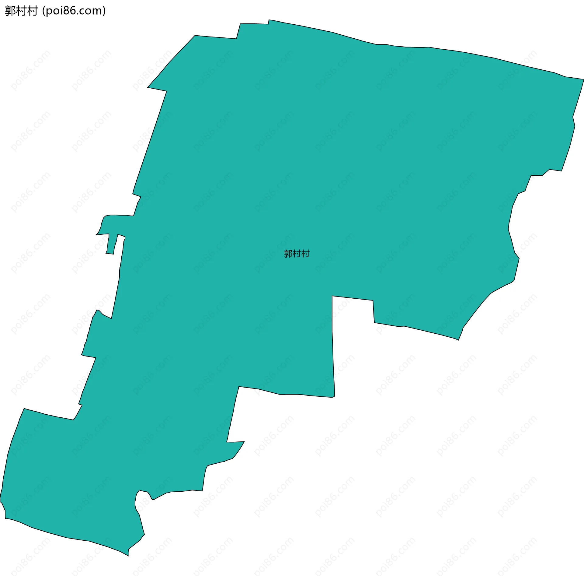 郭村村边界地图