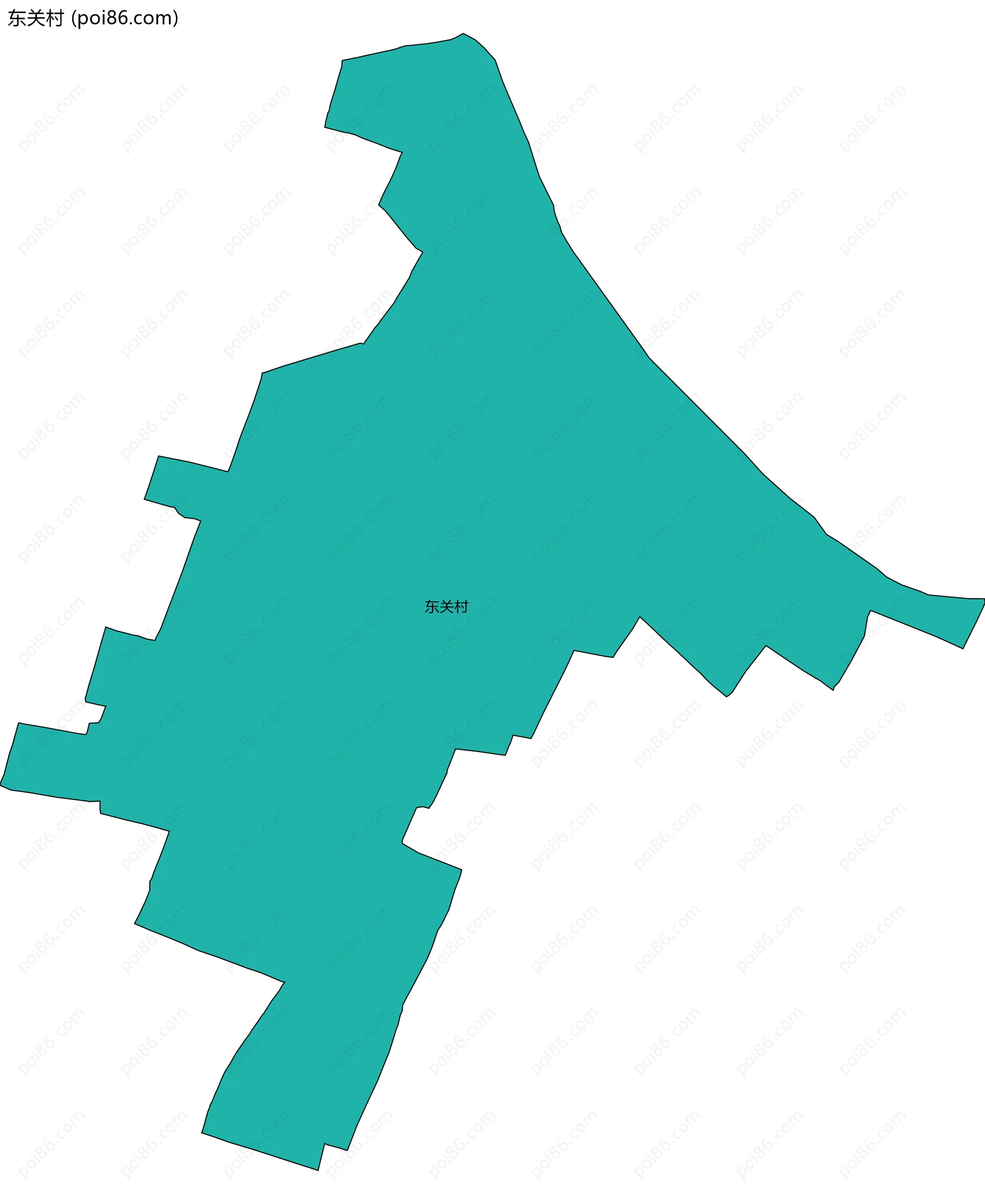 东关村边界地图