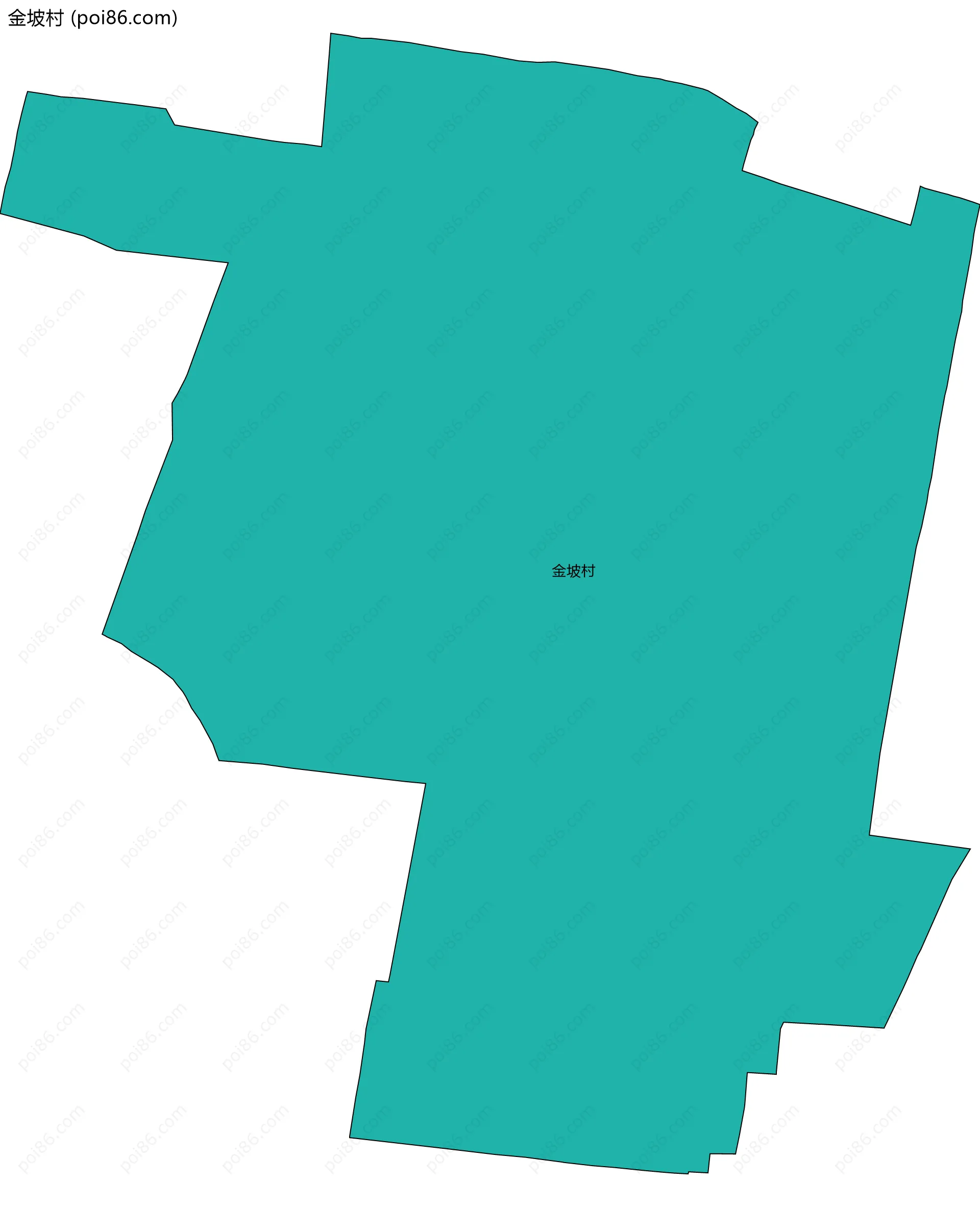 金坡村边界地图